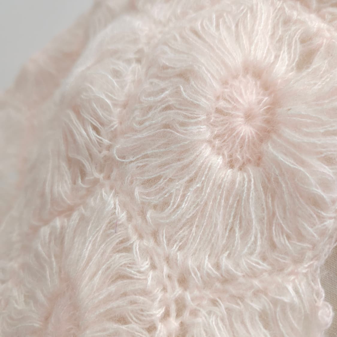 핑크 꽃장식 뜨개 머플러 숄  상품이미지5