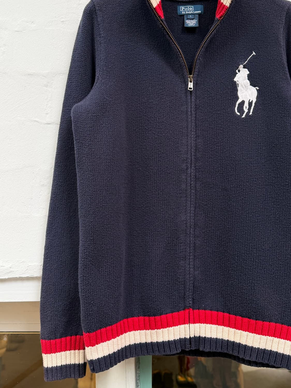 Polo Ralph Lauren 폴로 자수 니트 집업 L 상품이미지5