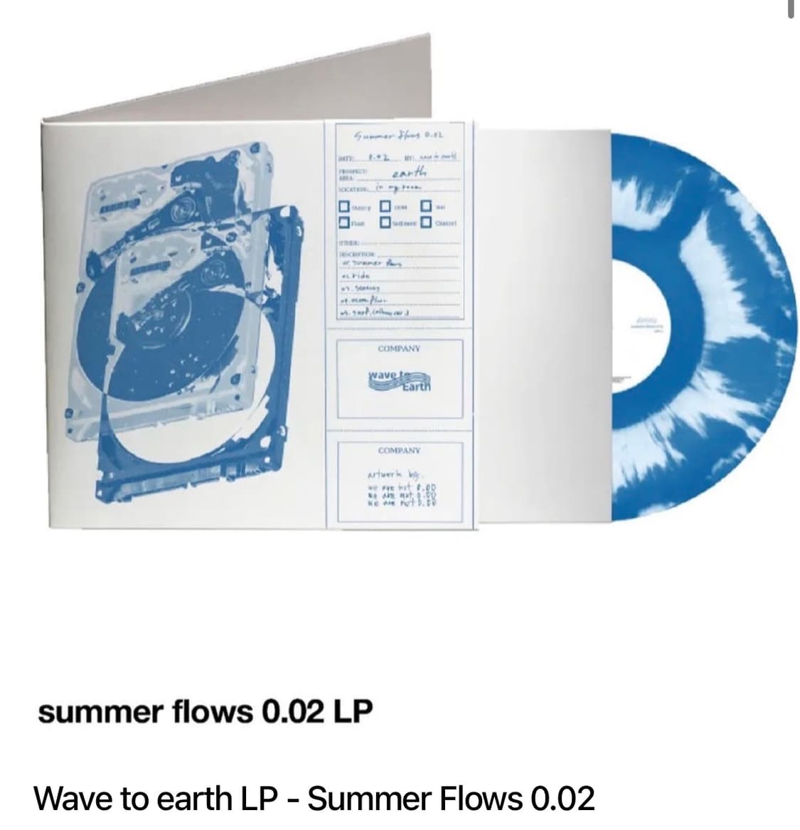 Wave to earth summer flows 0.02 Lp 상품이미지1