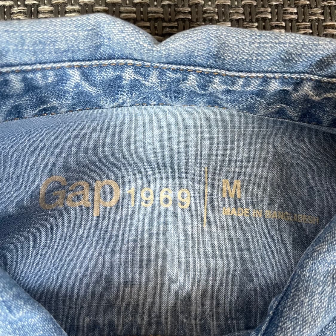 GAP 1969 투포켓 코튼 연청 데님 셔츠 상품이미지4