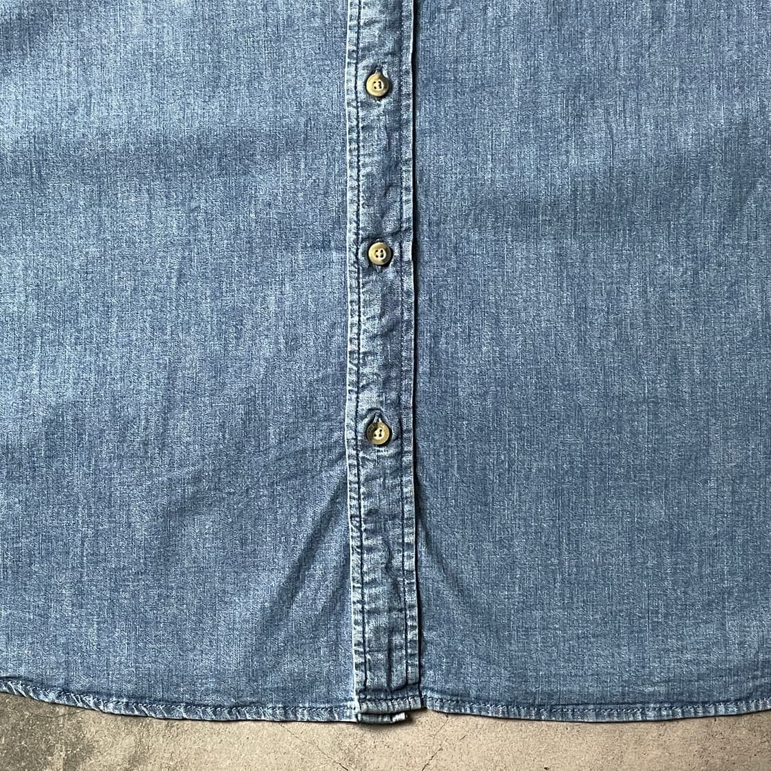 WRANGLER  랭글러 빈티지 플랩포켓 데님 코튼 셔츠 A00485 상품이미지4