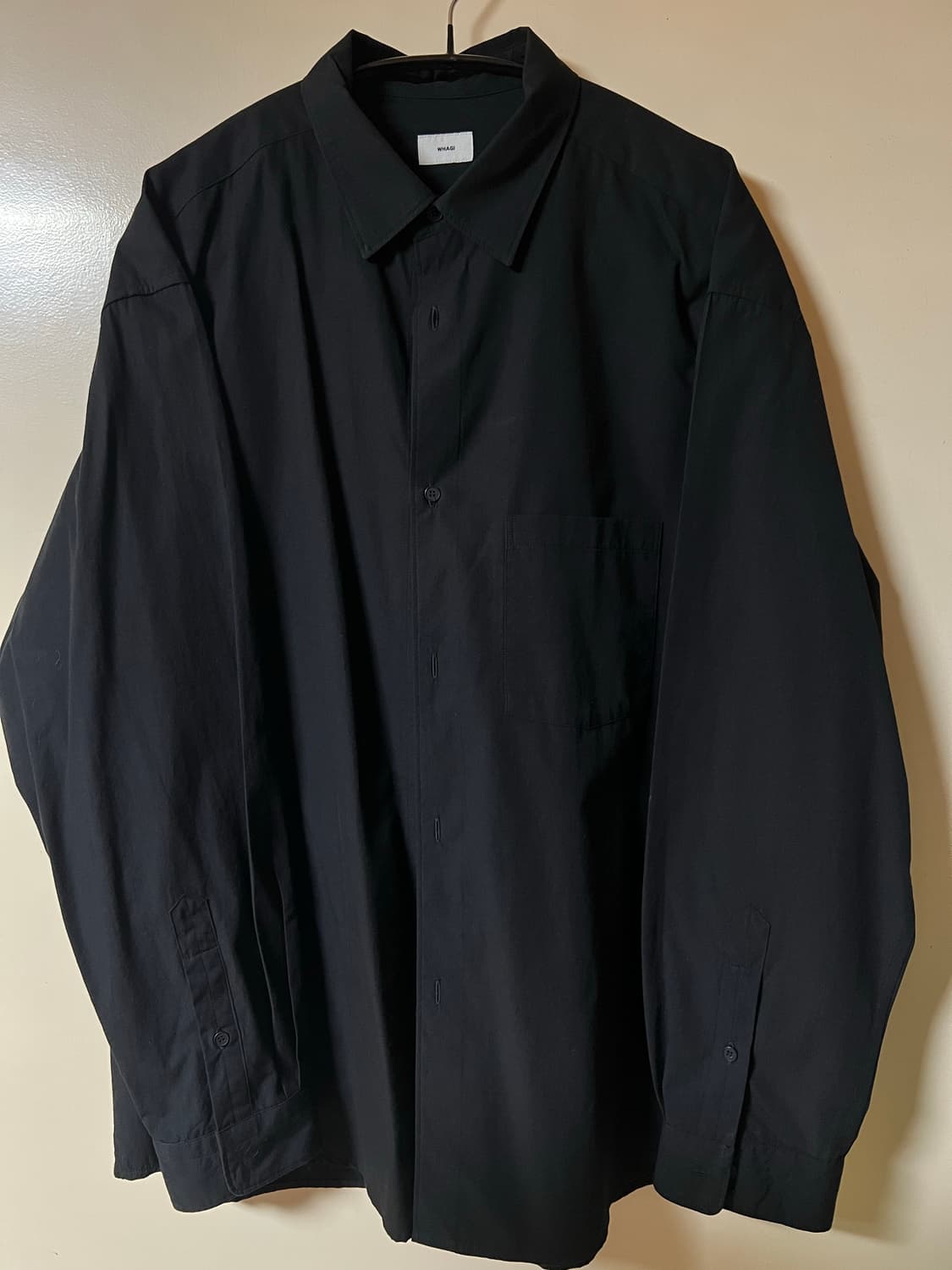 와기 whagi 토비 아키텍트 셔츠 2사이즈 블랙 상품이미지1