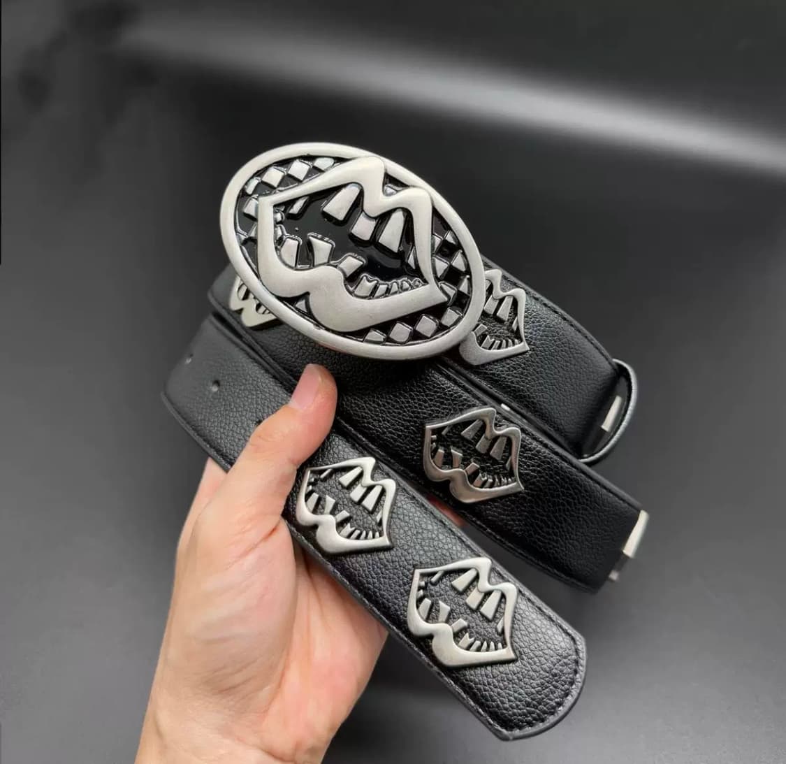 Retro Oil Wax Leather Lip Belt 상품이미지1