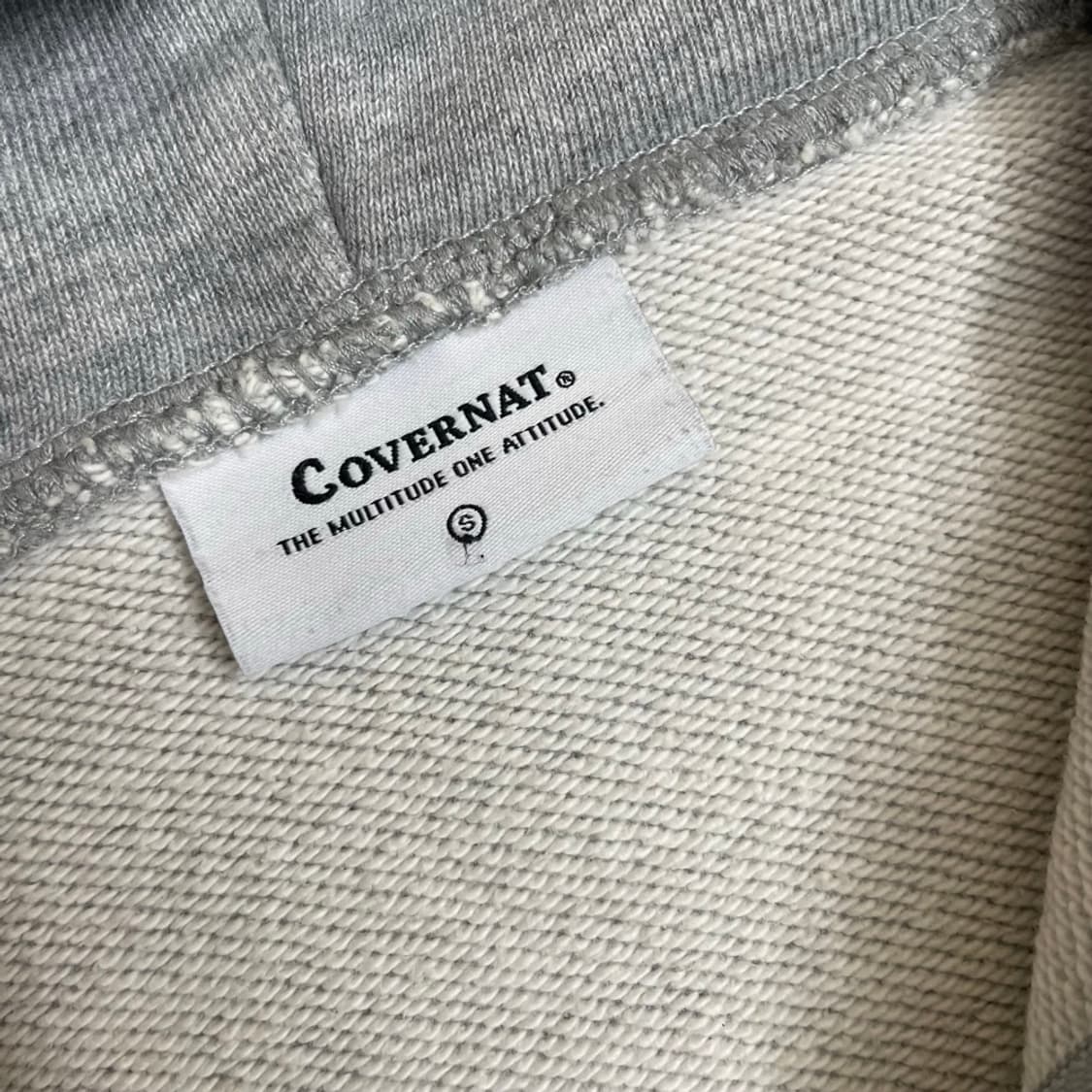 커버낫 Covernat 그레이 백로고 투웨이 후드집업 S 상품이미지3