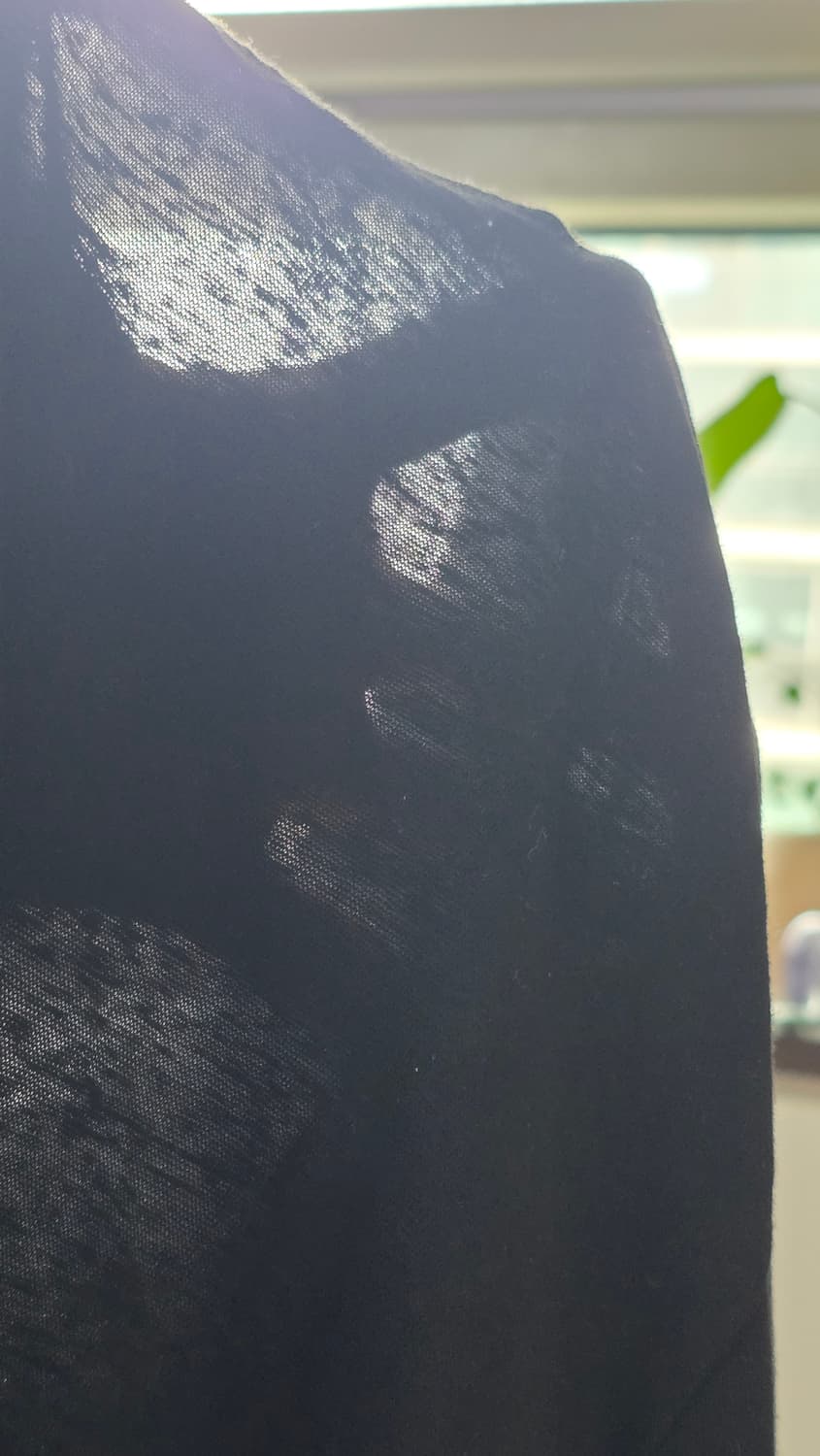 miumiu 미우미우 로고포인트 블랙 기본 라운드 긴팔티 상품이미지5