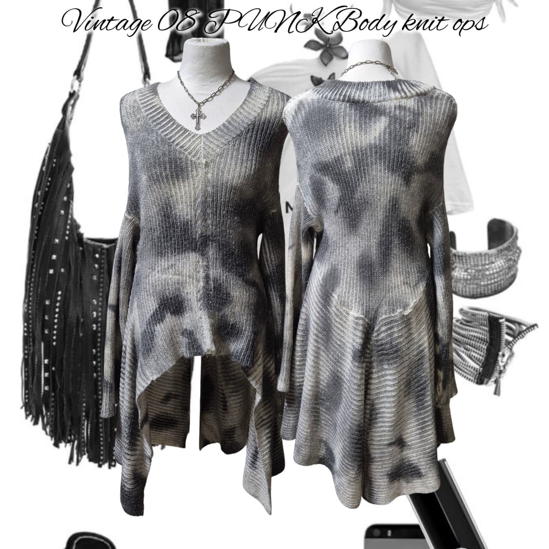 Vintage 08 PUNK Body knit ops 상품이미지1