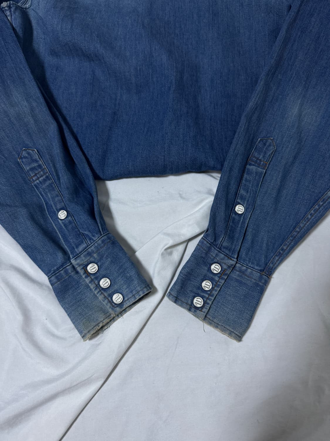 랭글러 27MW 데님 웨스턴 셔츠 스티브 맥퀸 상품이미지5