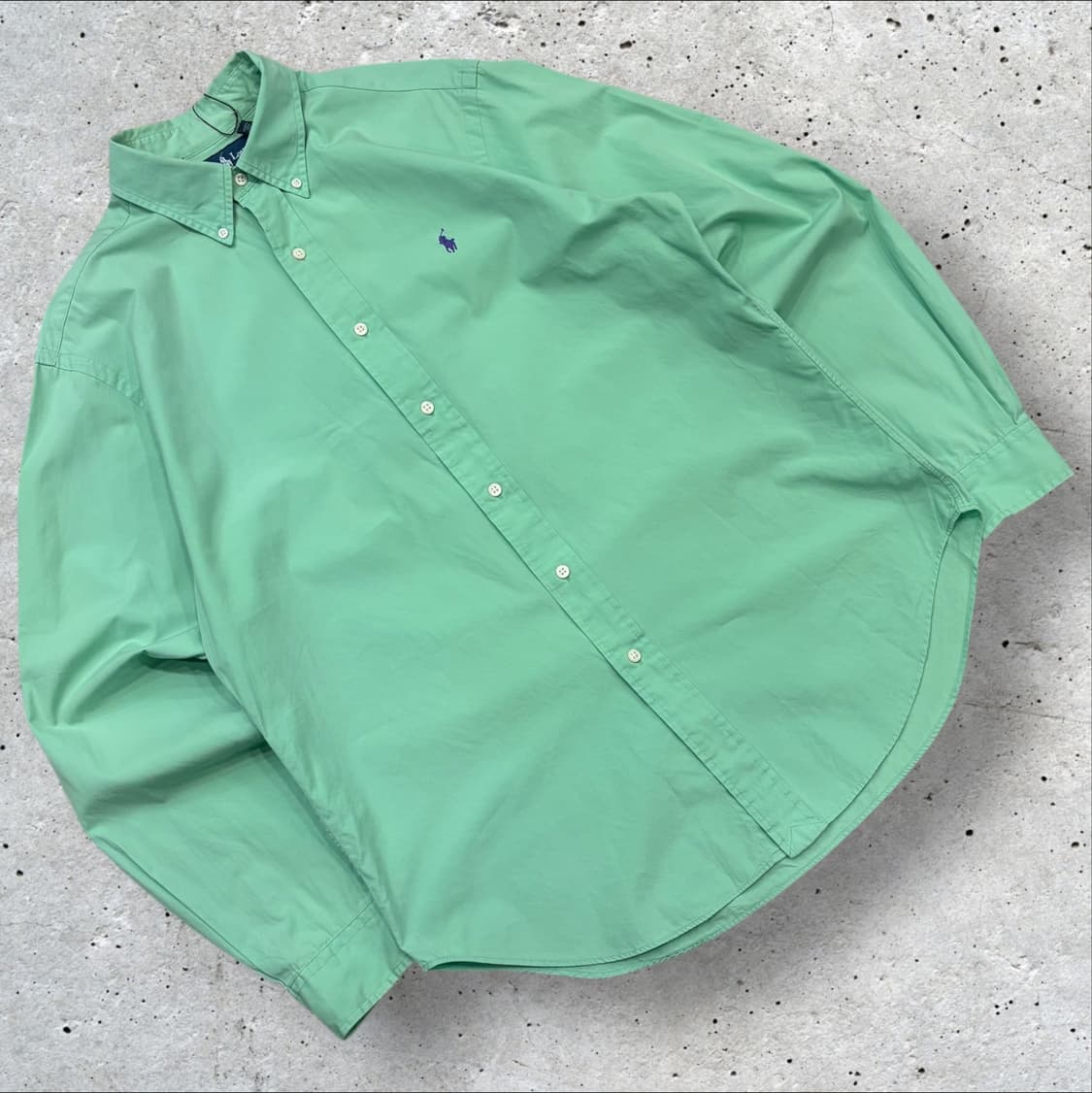 [M] 폴로 랄프로렌 셔츠 연두색 긴팔 C101 상품이미지1