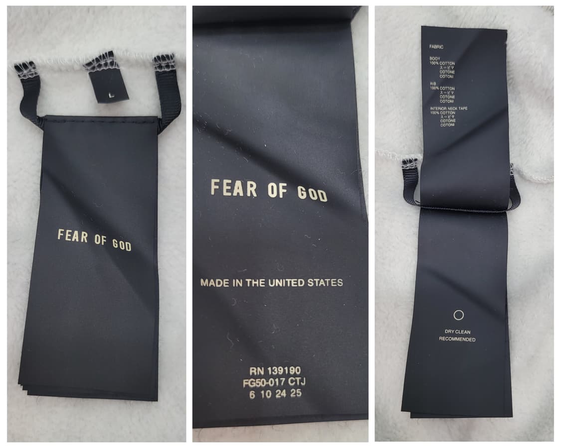 피어오브갓 7th ABC 후드 크림 헤더 긴팔 트셔츠 L사이즈 상품이미지8