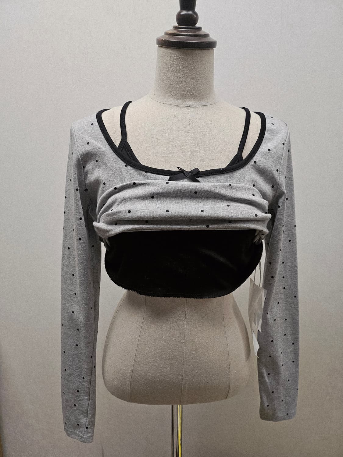 [새상품/택O] 발레코어 도트 리본 긴팔 LA POMME petit 감성 상품이미지6