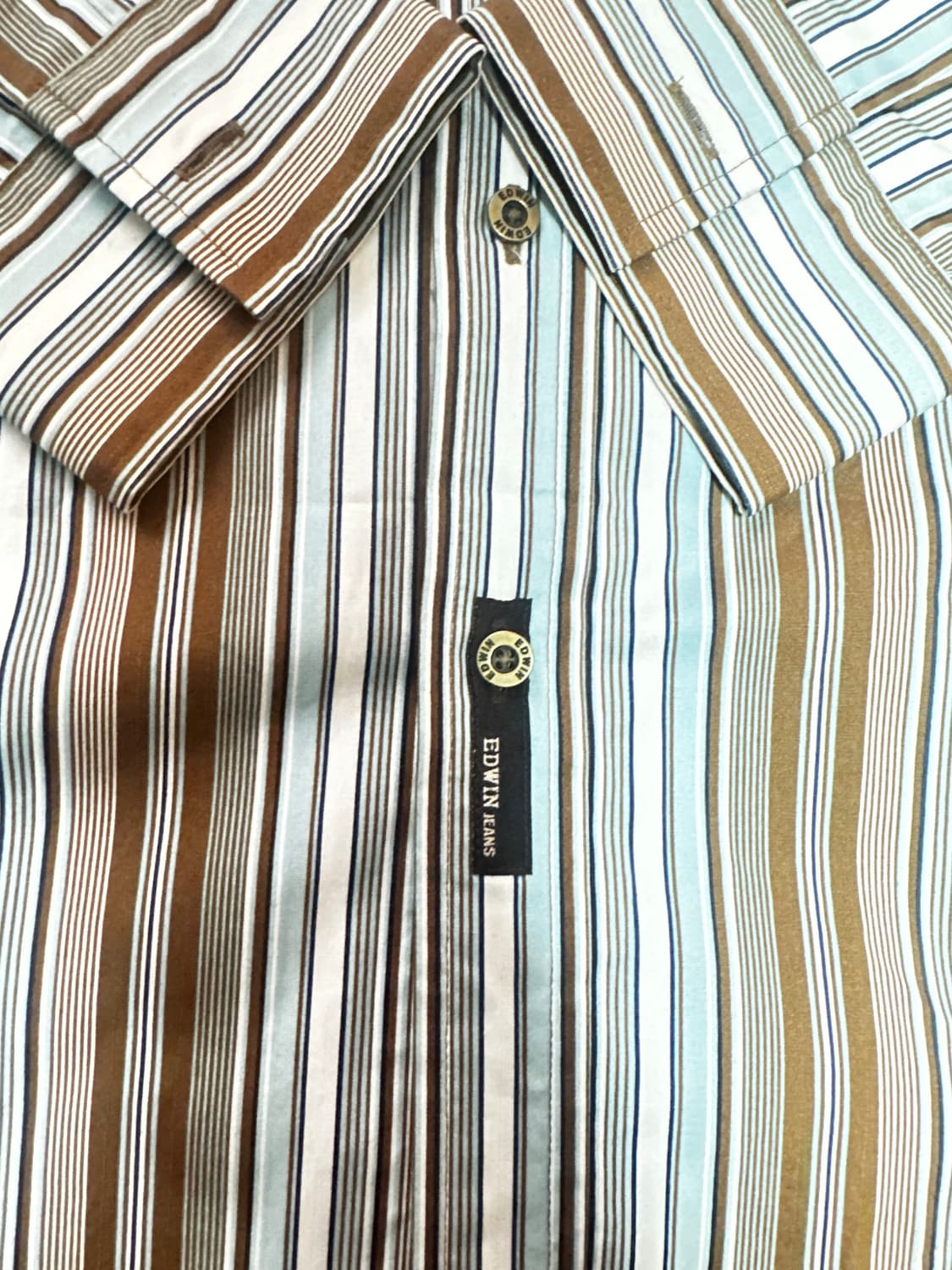 에드윈 투포켓 웨스턴 버튼 스트라이프 셔츠 상품이미지3
