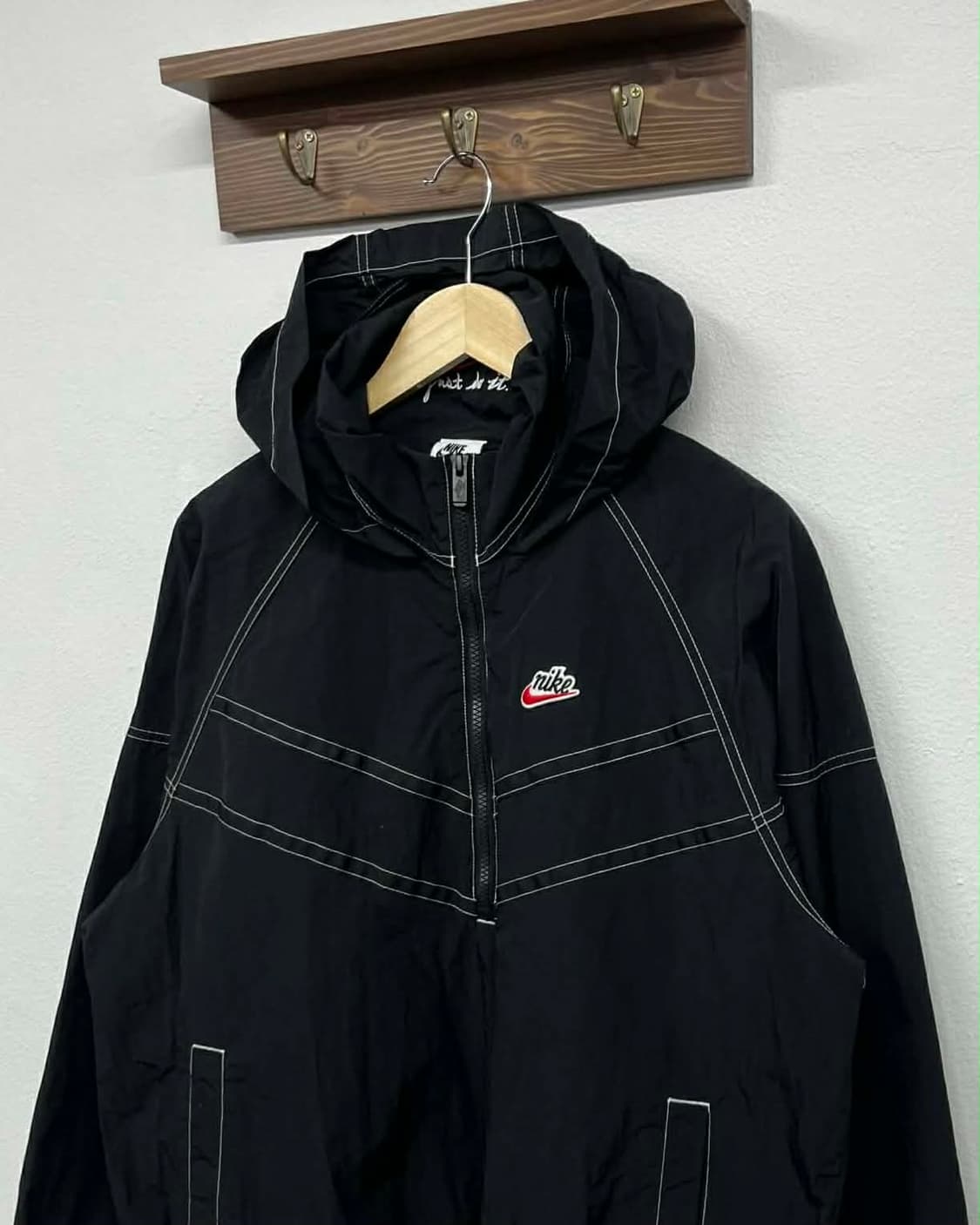 [L] 나이키 NSW 윈드러너 SW5블랙 윈드브레이커 후드 하프집업 상품이미지3