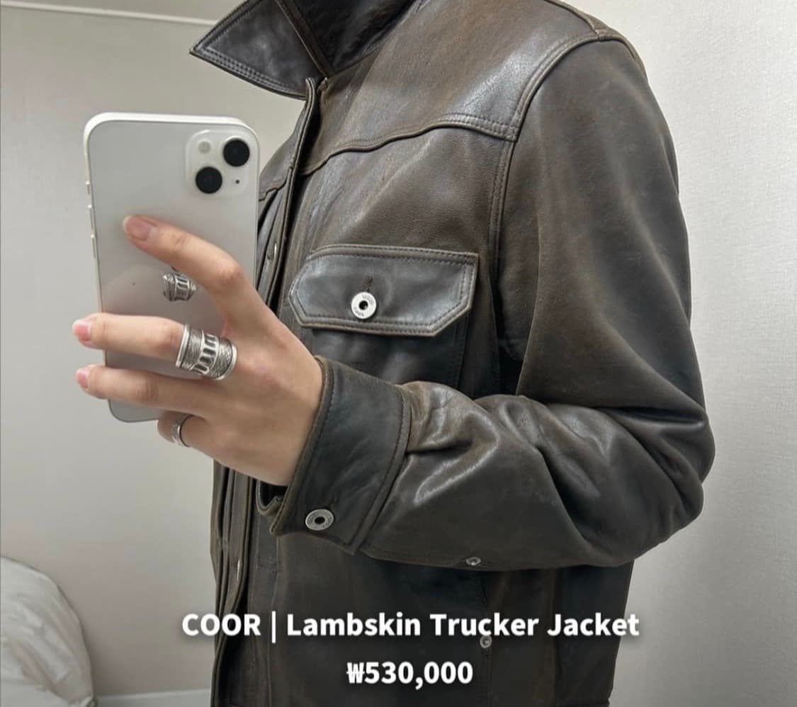 (M) 쿠어 램스킨 포켓 트러커 자켓 COOR 상품이미지5