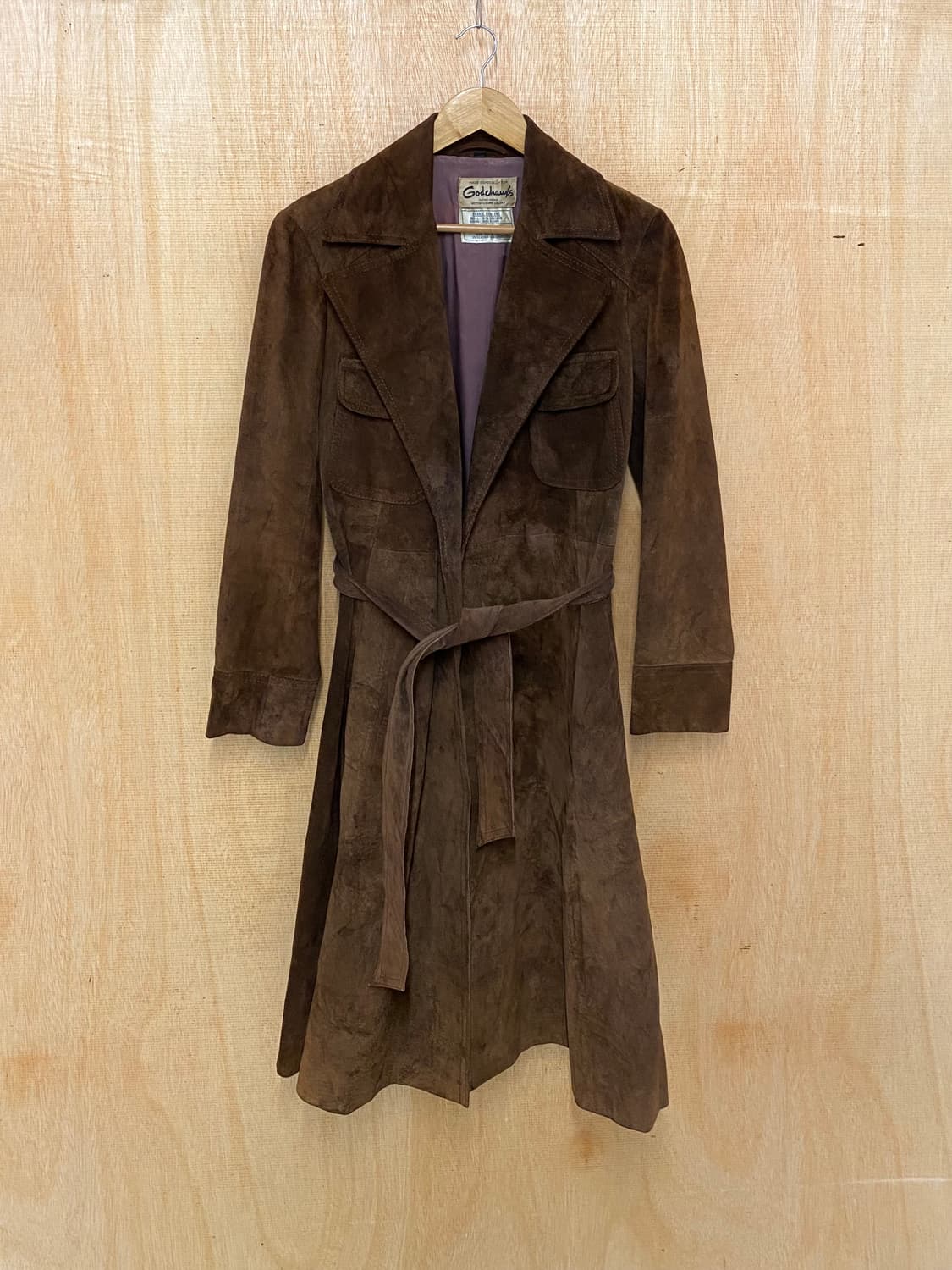 60~70's Godchaux’s suede robe coat 가죽 코트 상품이미지1