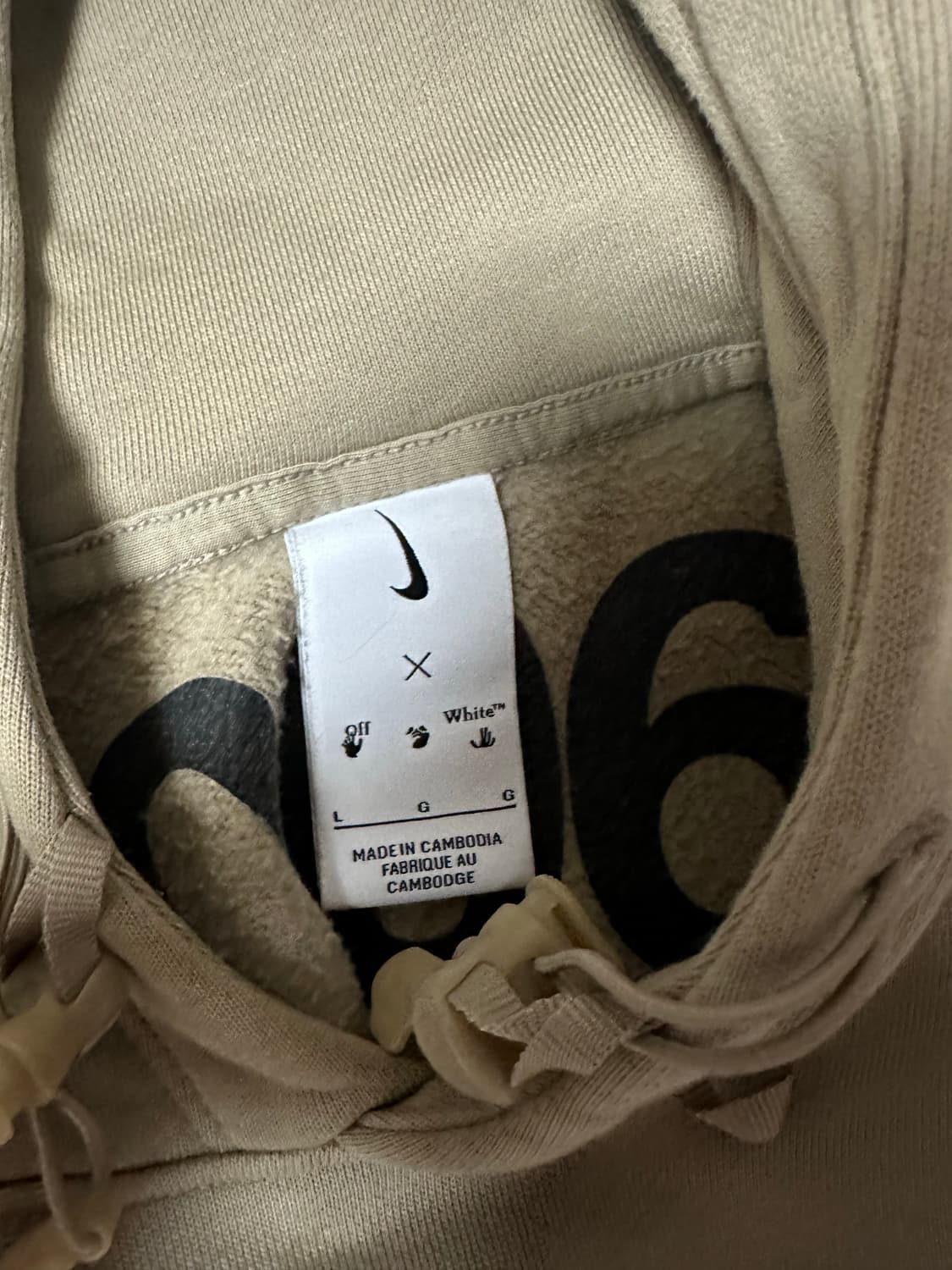 나이키x오프화이트 nrg 플리스 후드 L 상품이미지5