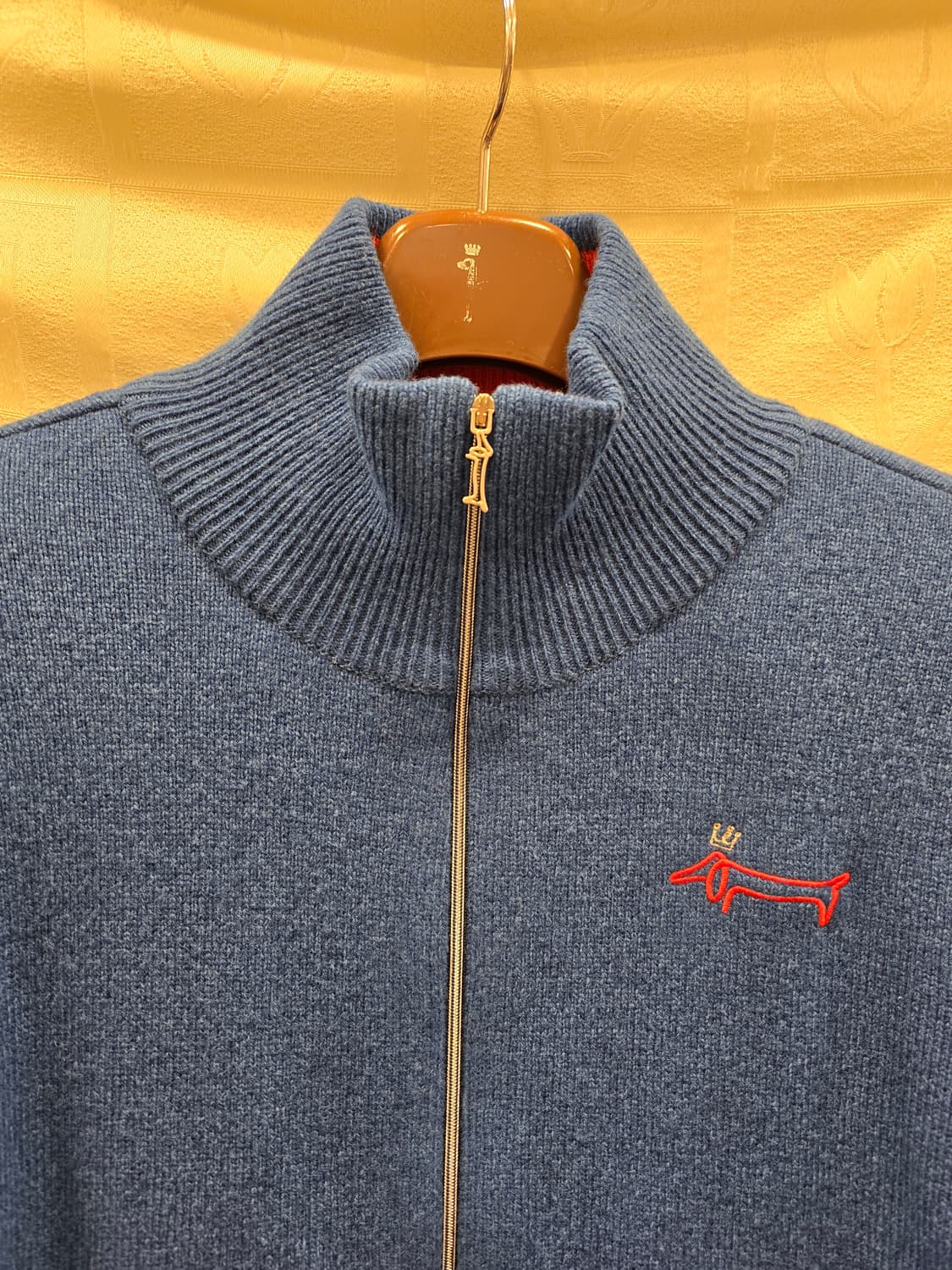 루이까스텔 남성 울 방풍 니트 집업 자켓 95 상품이미지2