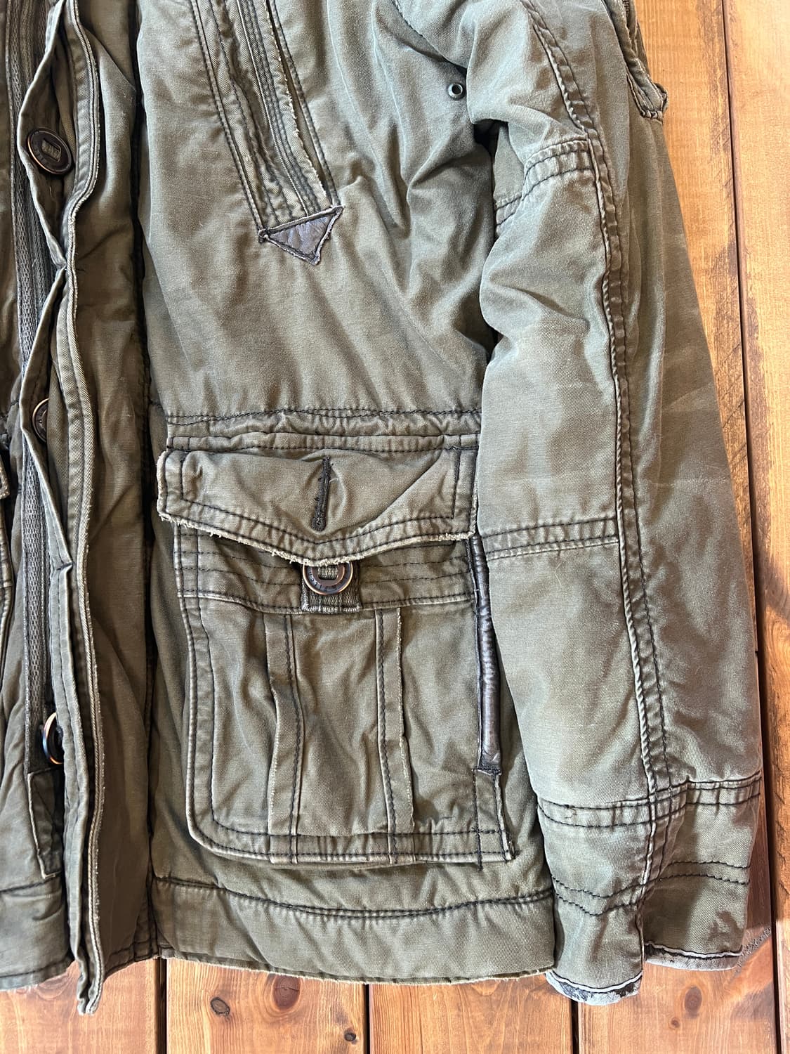 아베크롬비 카키 퍼 미디 패딩 상품이미지9