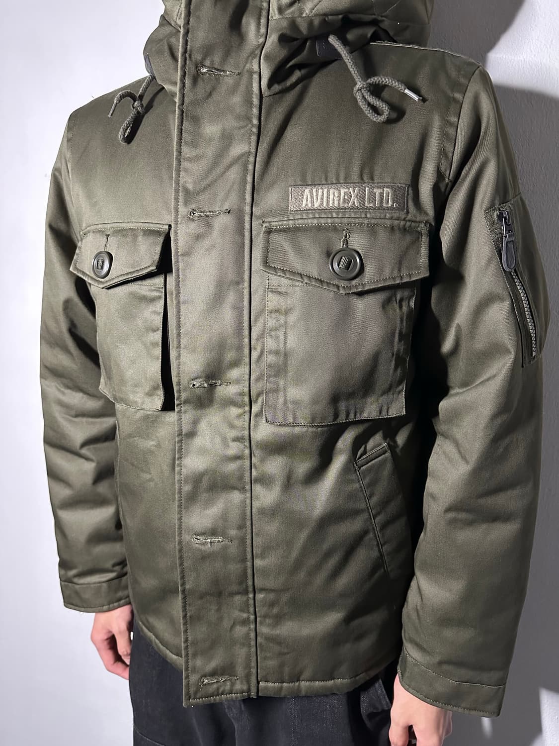 Avirex Field Hooded Jacket (Khaki) 상품이미지1