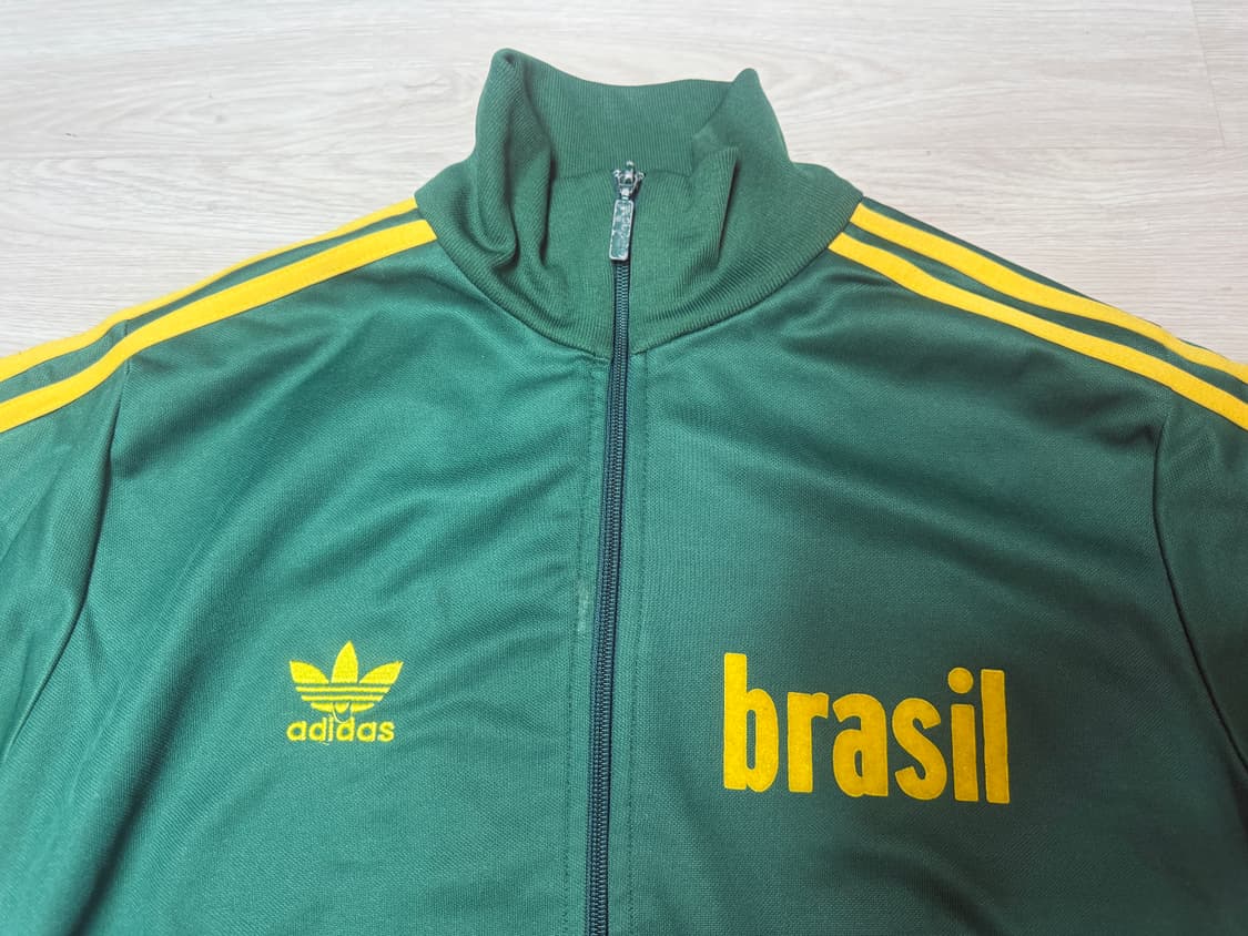 [M] 아디다스 00‘s 브라질 그린 옐로우 트랙탑 져지 상품이미지3