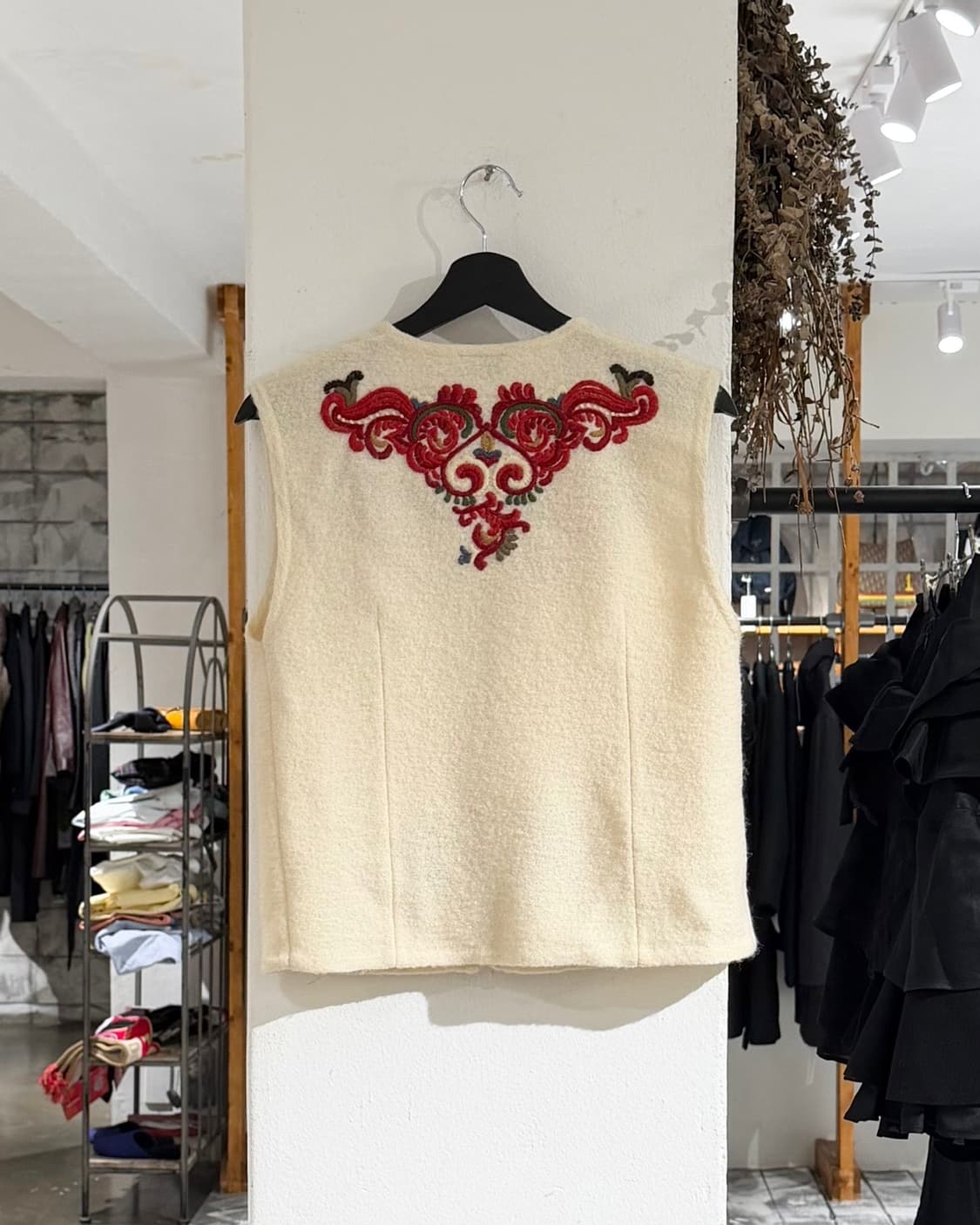 빈티지 아이보리 노르웨이 울 베스트 상품이미지6