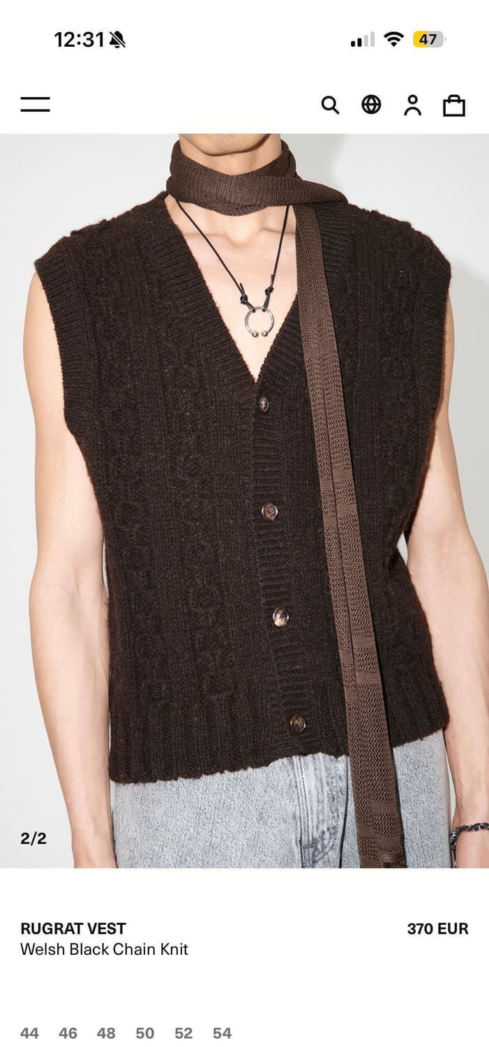 아워레가시 RUGRAT VEST 니트 베스트 새상품 상품이미지4