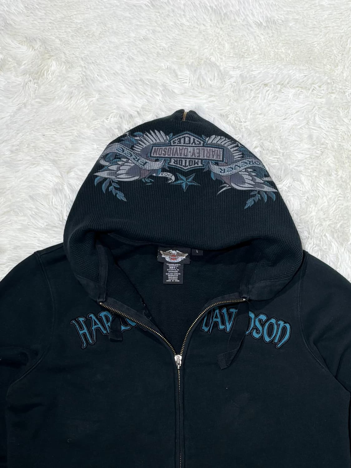 할리데이빈슨 빅로고 후드집업 상품이미지7