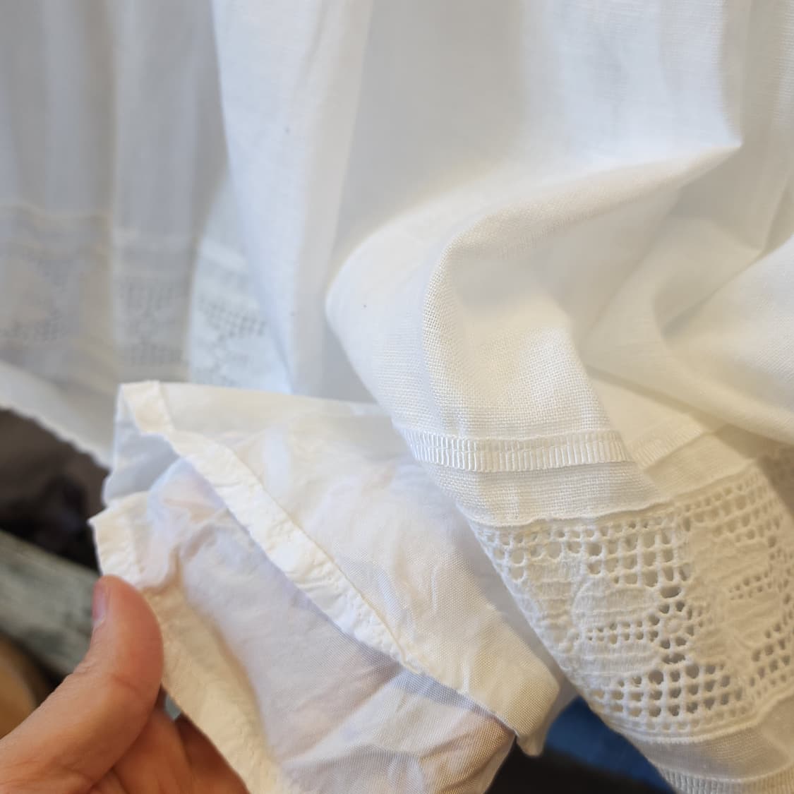 90s 빈티지 스커트 유럽  화이트 스커트 로맨틱 화이트 프릴 상품이미지8
