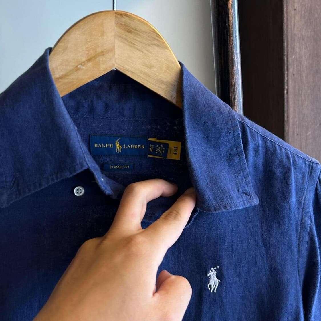11785 - 폴로 랄프로렌 네이비 린넨 셔츠 상품이미지3