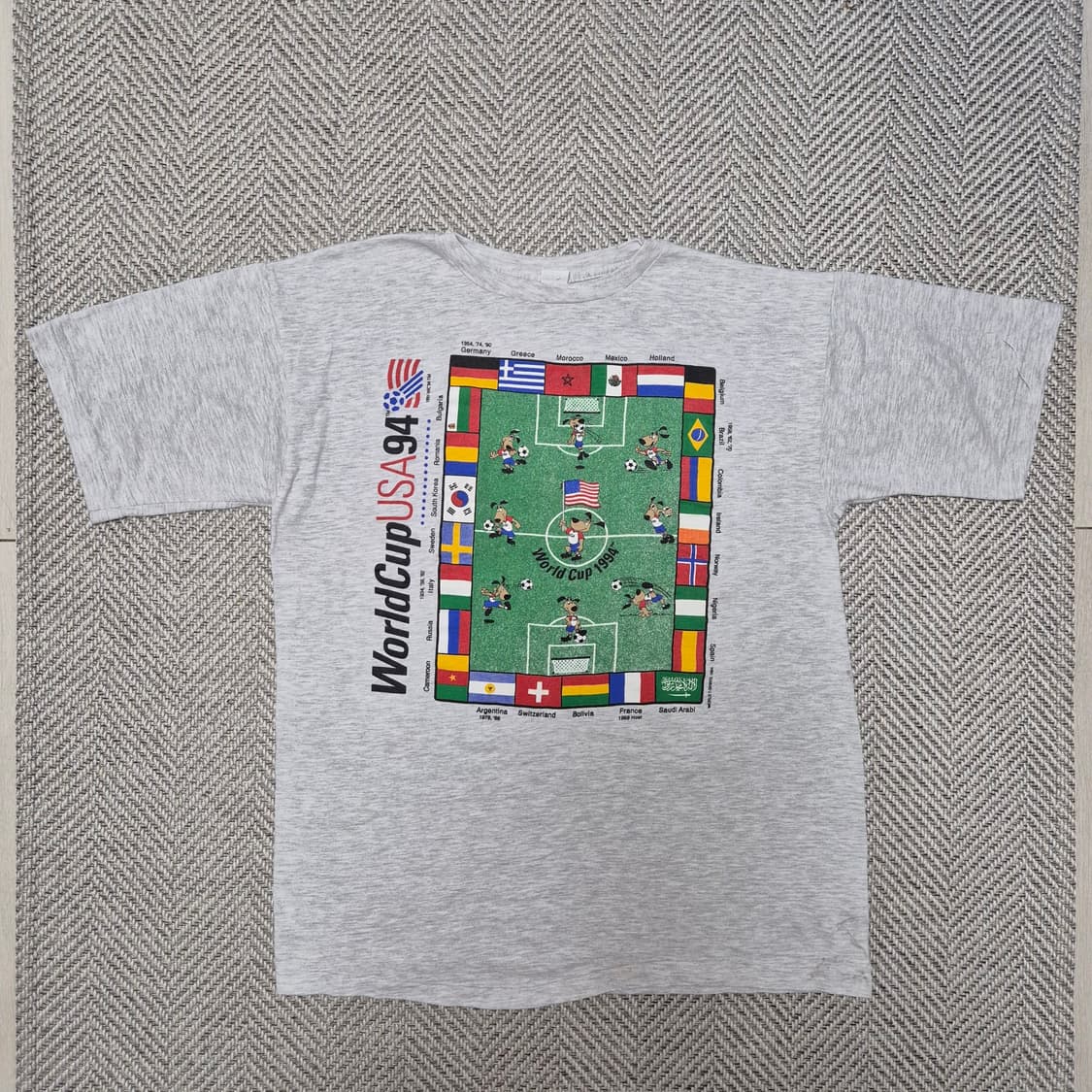 90s 94'미국 월드컵 프로모 싱글스티치 티셔츠 (XL) 상품이미지1