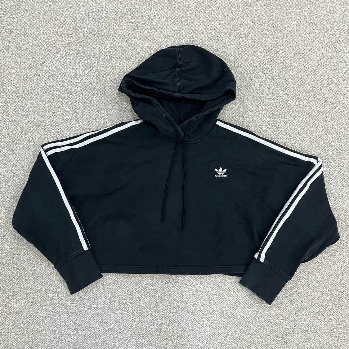 S 아디다스 크롭 숏 후드 티셔츠 0129M1 상품이미지1