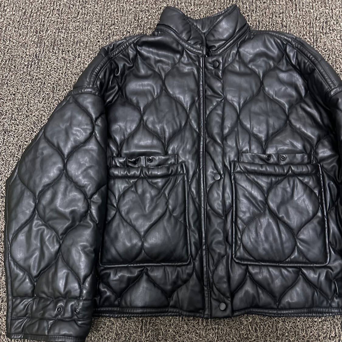 ZARA 자라 여성 퀄팅 레더 자켓 점퍼 L 상품이미지4