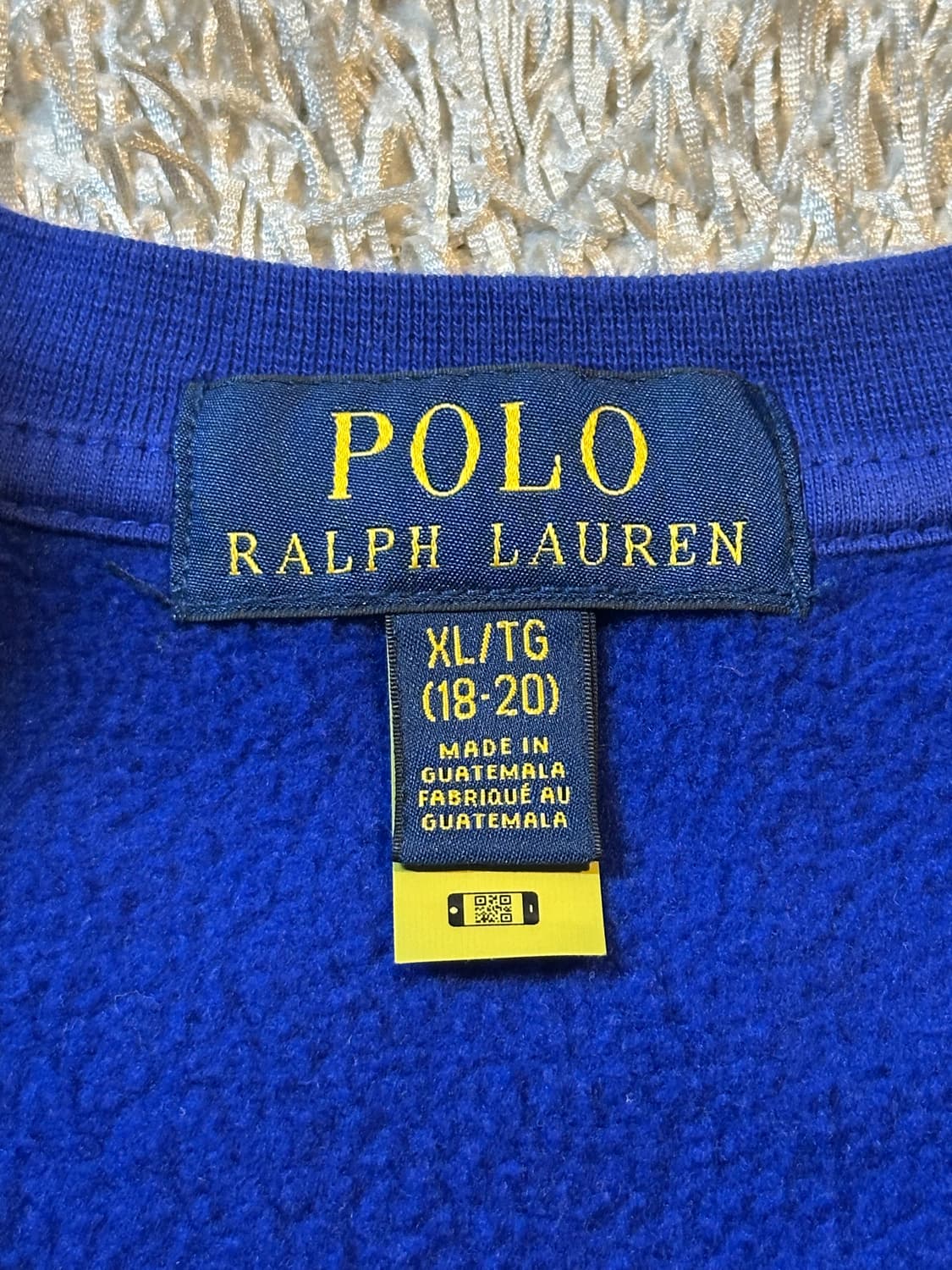 폴로 랄프로렌 신형 QR 보이즈 빅포니 로고 맨투맨 블루 상품이미지6