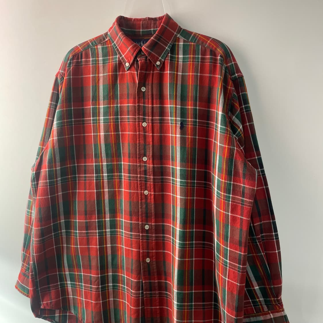 90s 폴로 랄프로렌 체크 패턴 빅 셔츠 상품이미지3