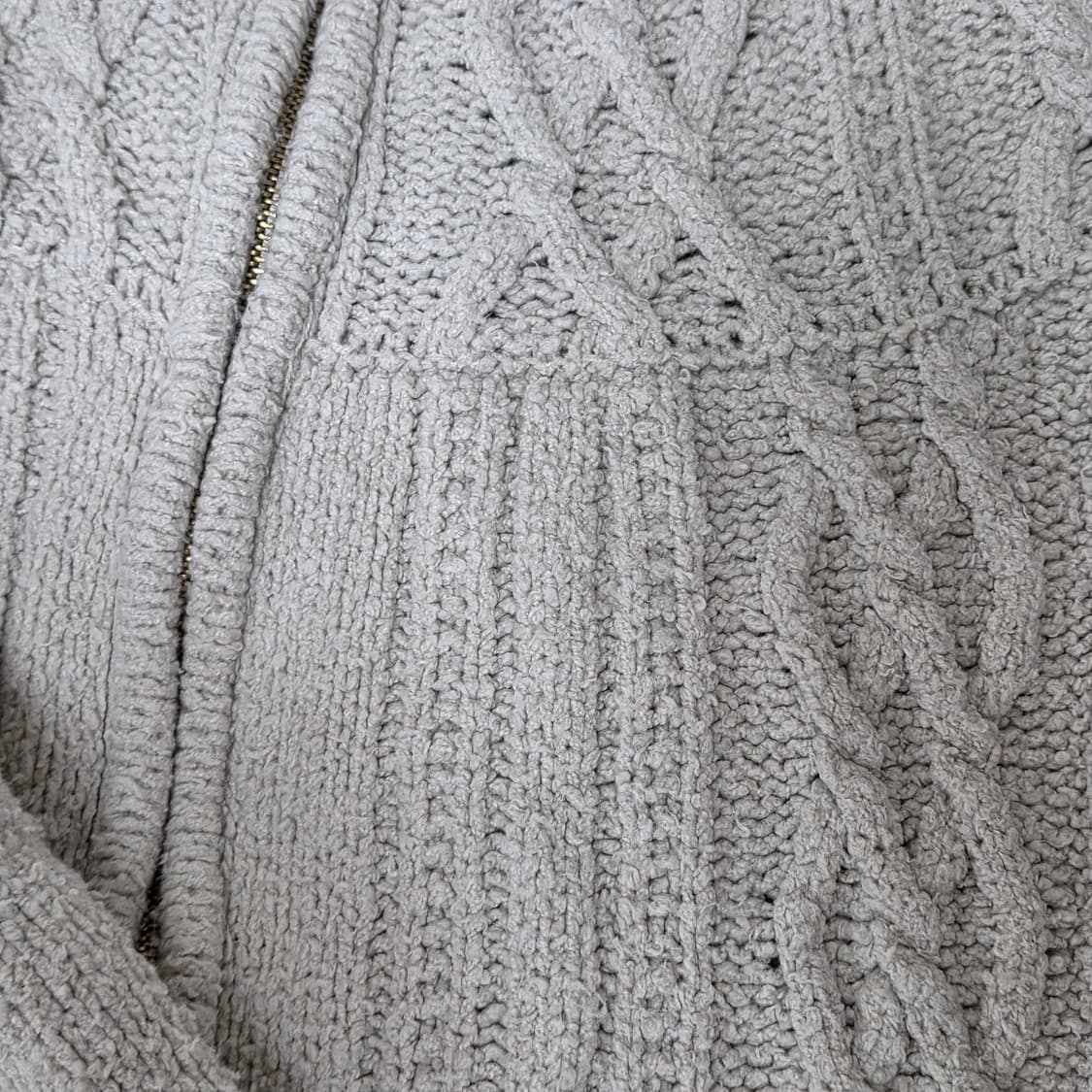 트리밍버드 투웨이 언발란스 오프숄더 니트 집업 상품이미지5