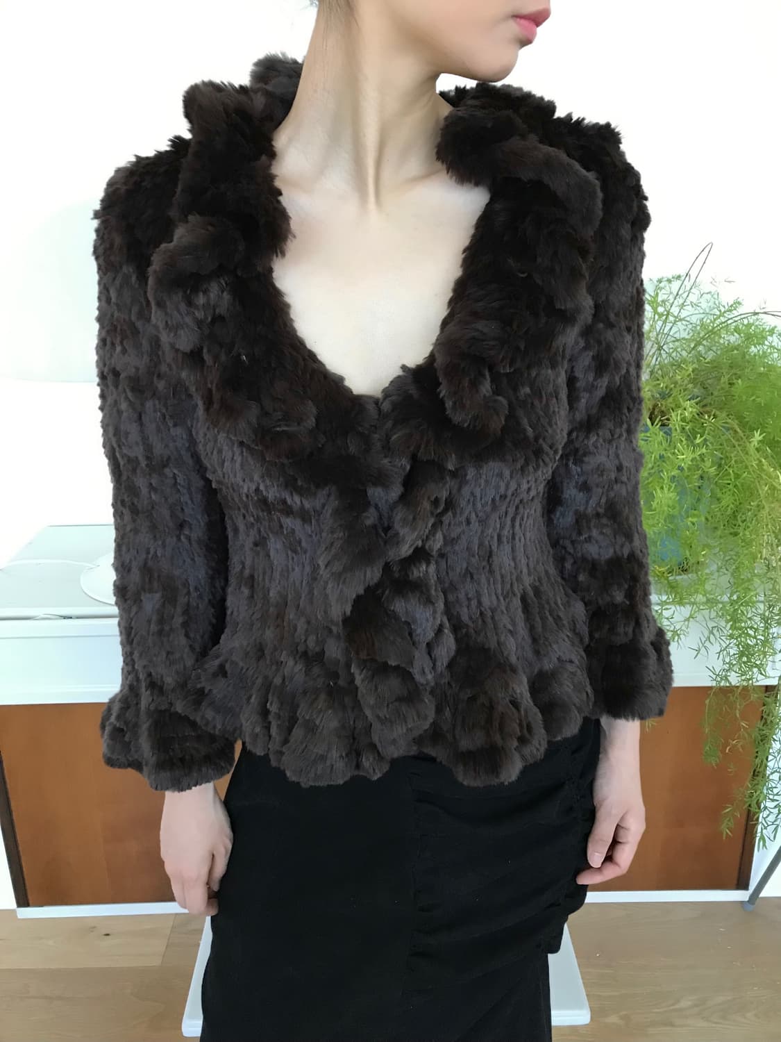 vintage rabbit fur cardigan 상품이미지1