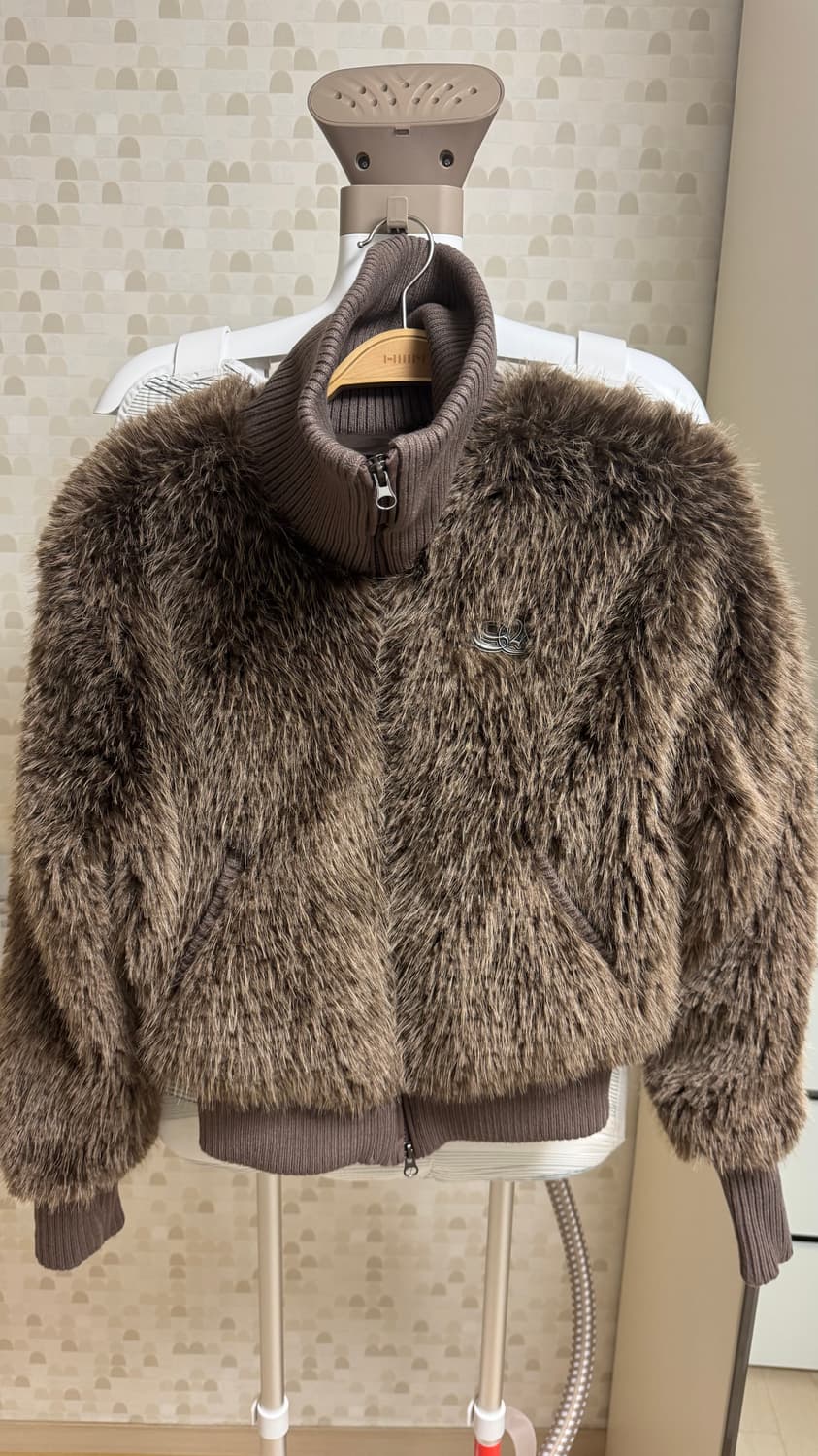 스컬프터 퍼 집업 자켓 브라운 L 상품이미지1