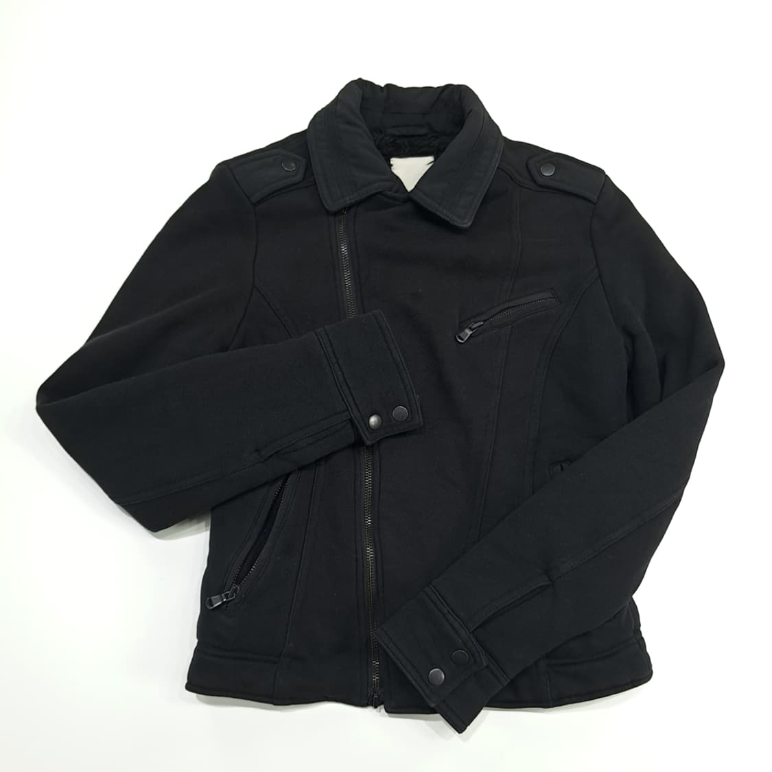 CN756W XS 디젤 블랙 무톤 라이더 자켓 상품이미지2