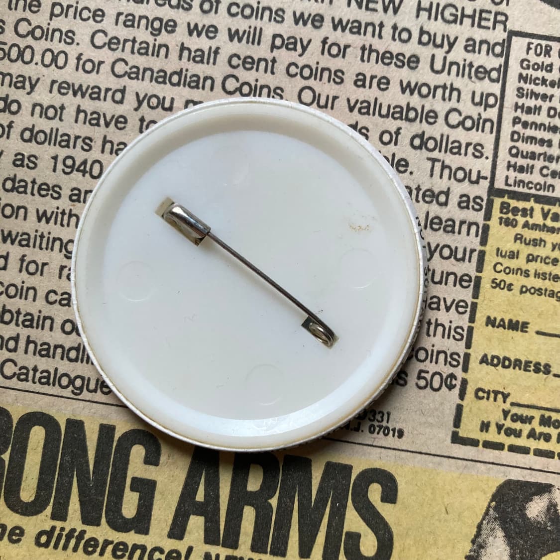 빈티지 jake's town 프린팅 핀 버튼 뱃지 브로치 악세사리 상품이미지2