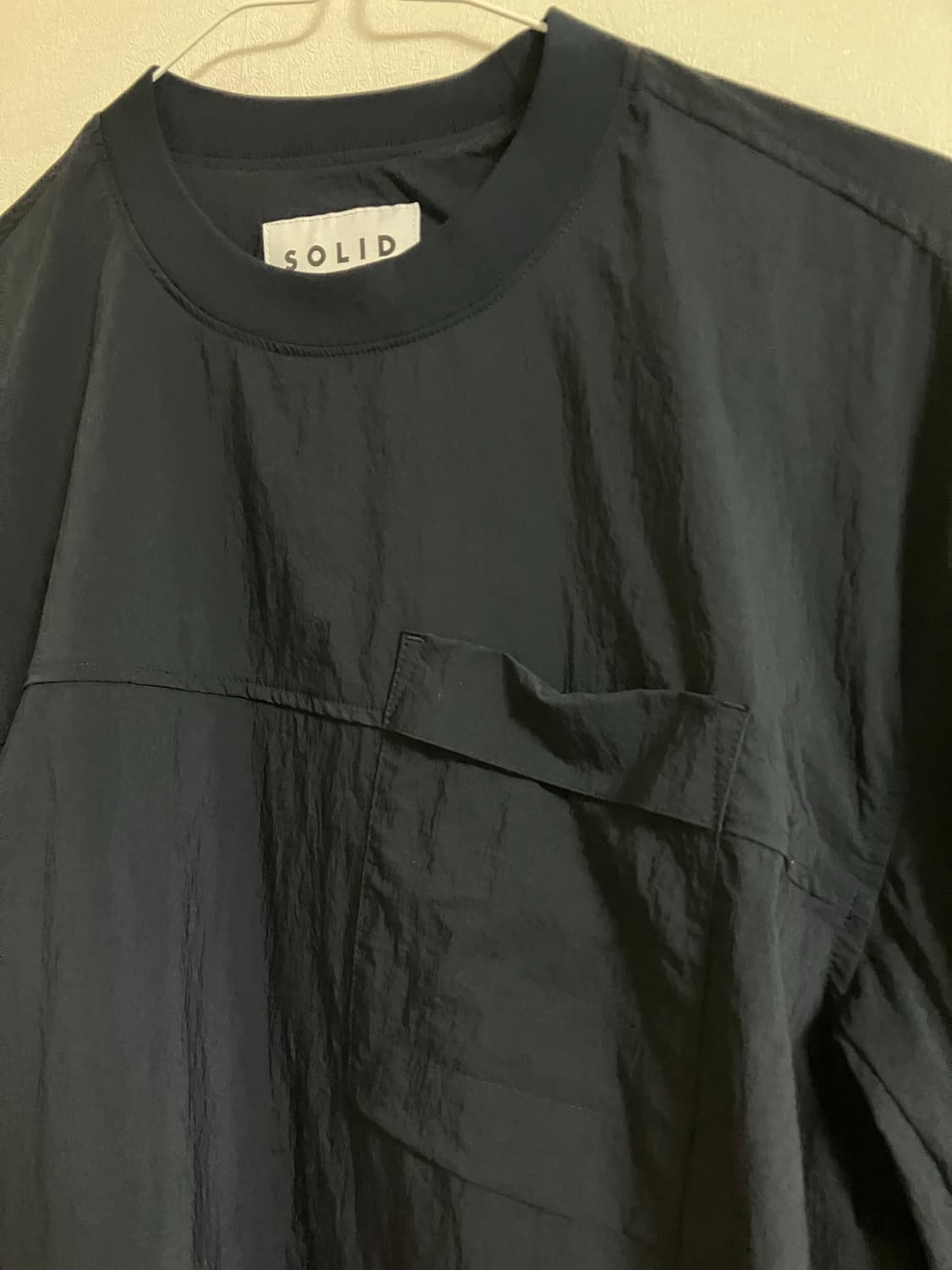 [새상품급] 솔리드옴므 나일론 풀오버 네이비 46 상품이미지5