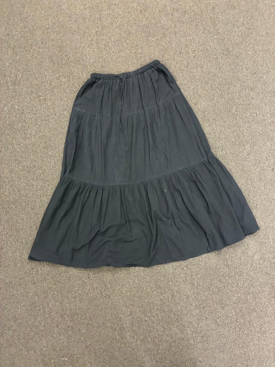 OS)Japanese vintage 여성 티어드 롱 스커트 상품이미지3