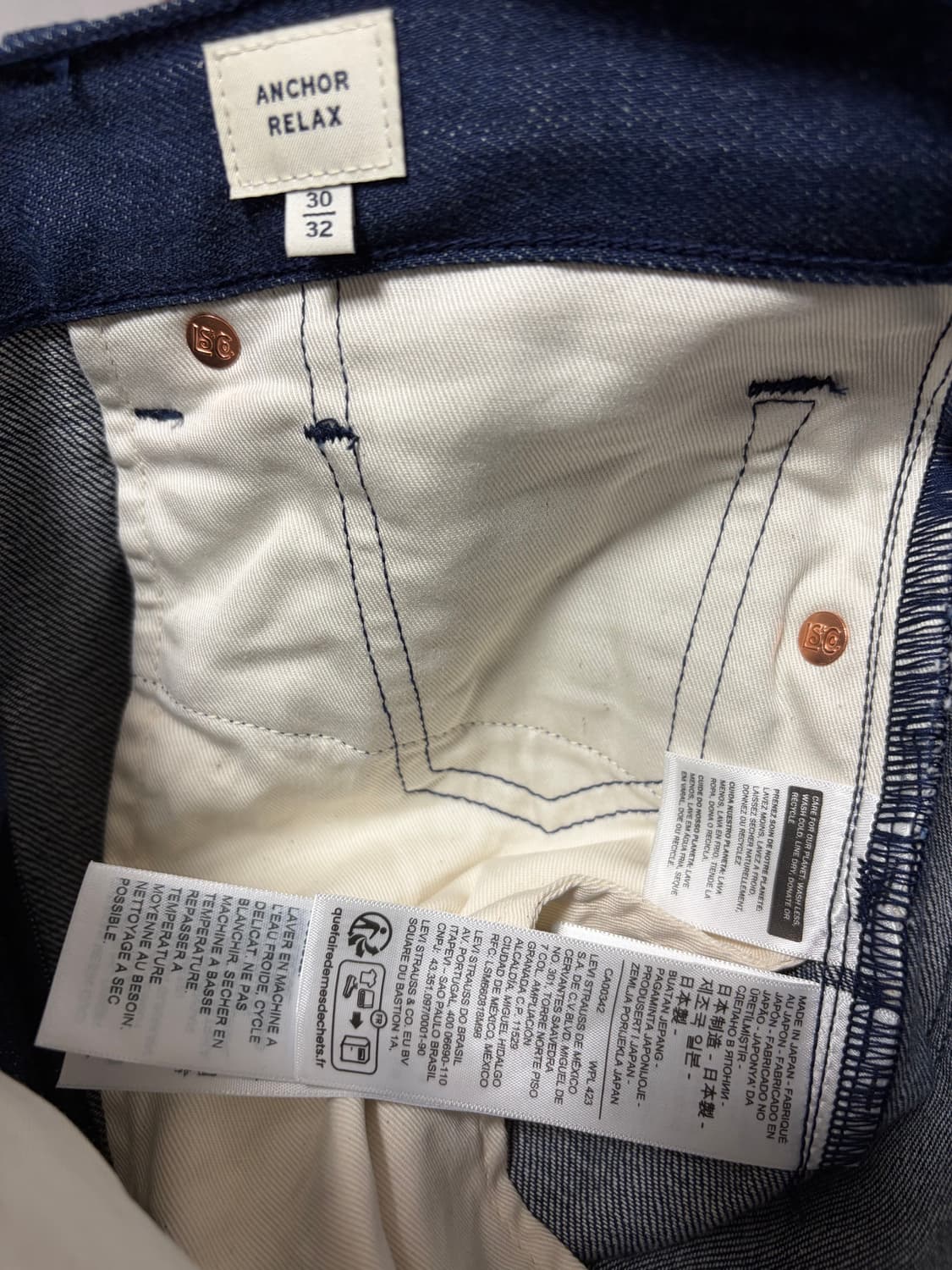 리바이스 블루탭 앵커 릴렉스드 진 30 상품이미지6