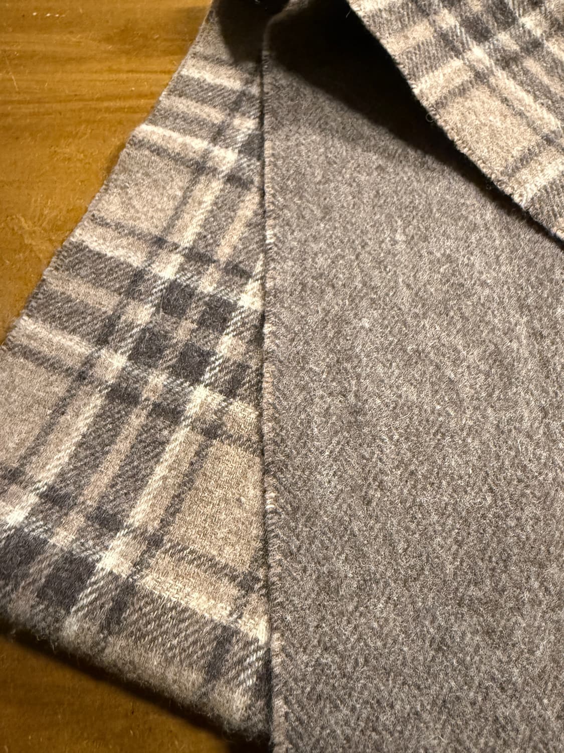 폴로 랄프로렌 이탈리아 리버시블 체크 울 머플러 브라운 상품이미지5