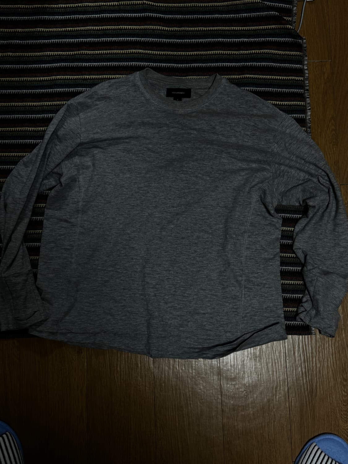 999 휴머니티 레이어드 롱슬리브 멜란지 그레이 2size no 상품이미지1