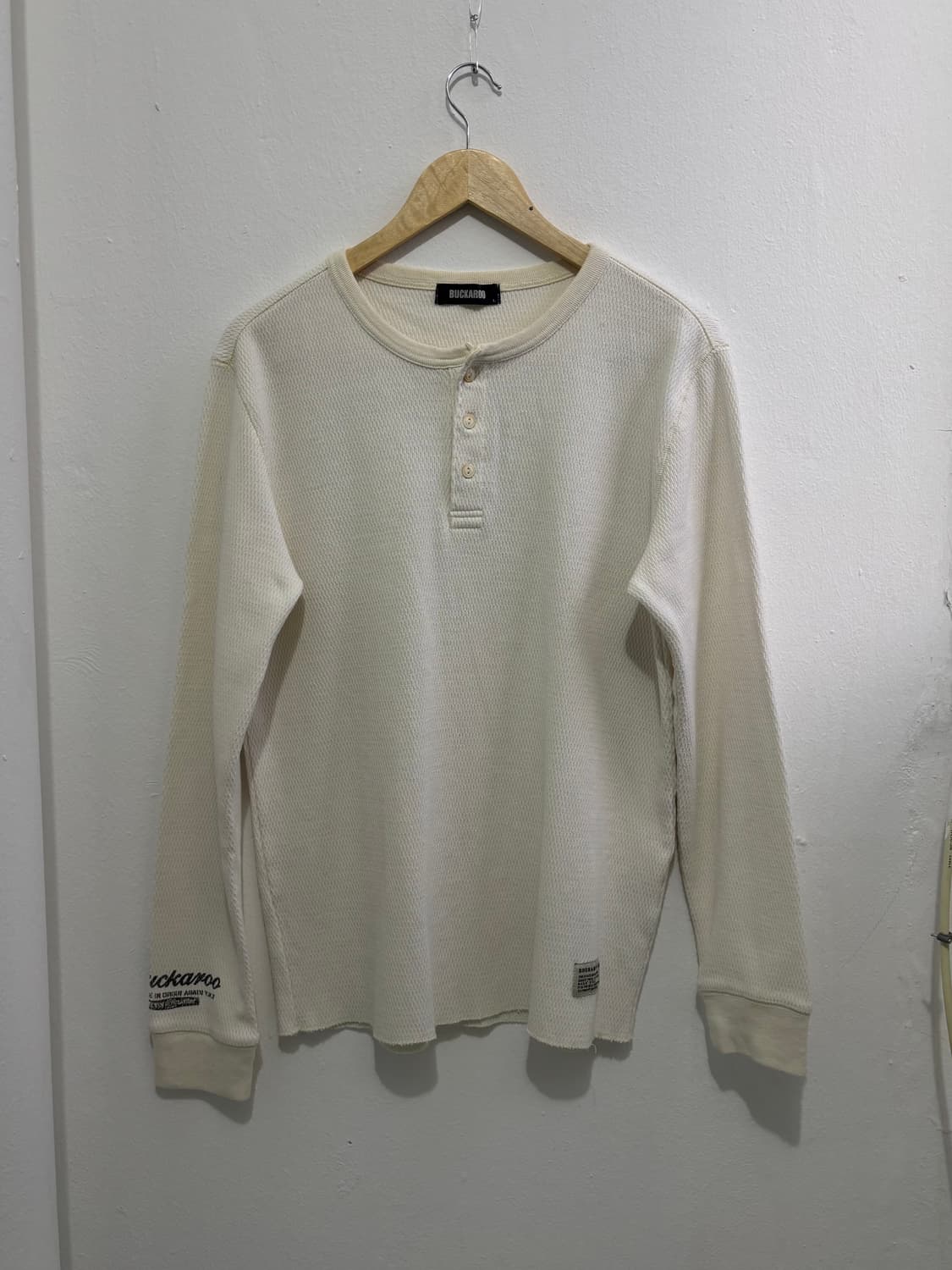 Buckaroo White Henley Neck Long Sleeve 상품이미지2