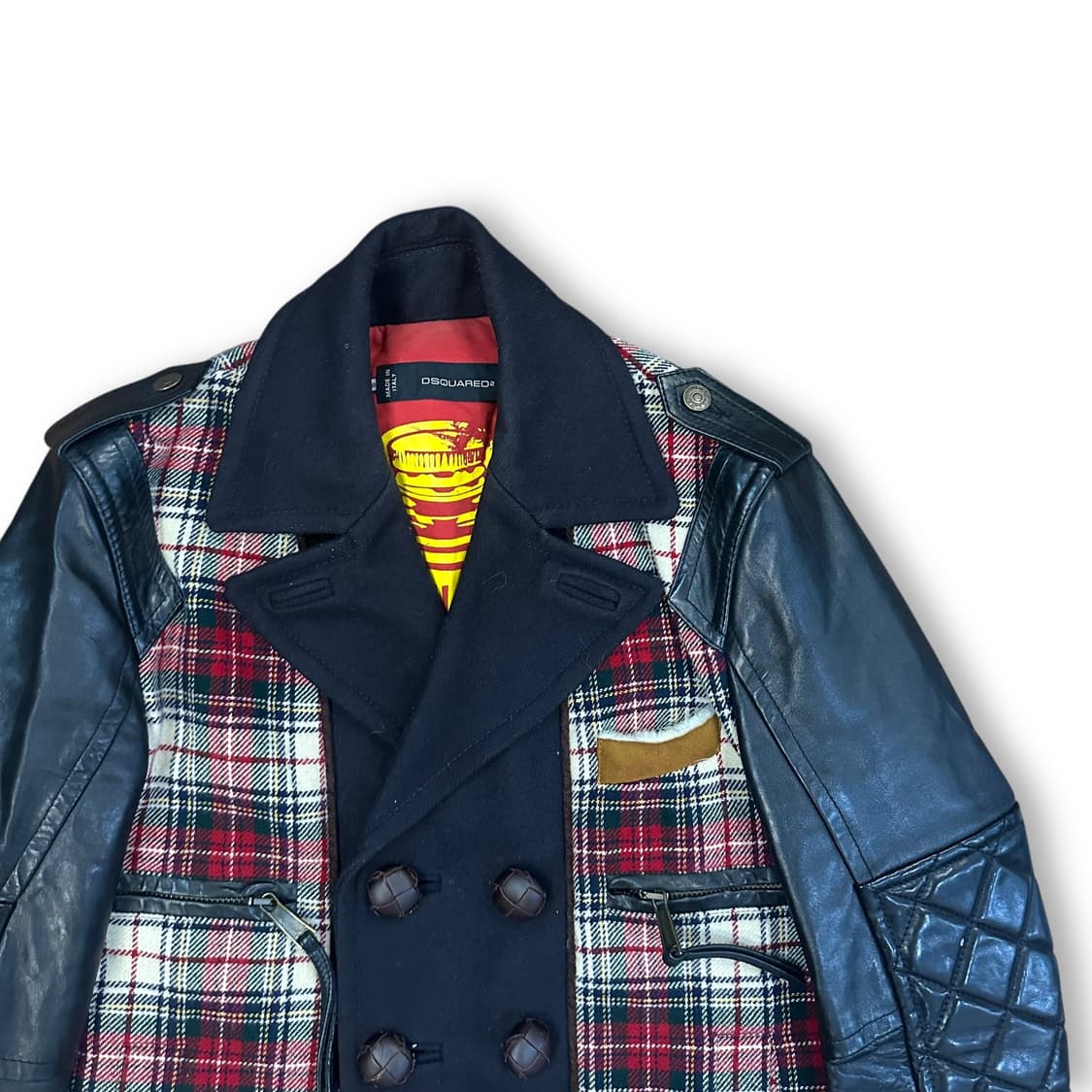 디스퀘어드2 믹스레더 체크 자켓 상품이미지2