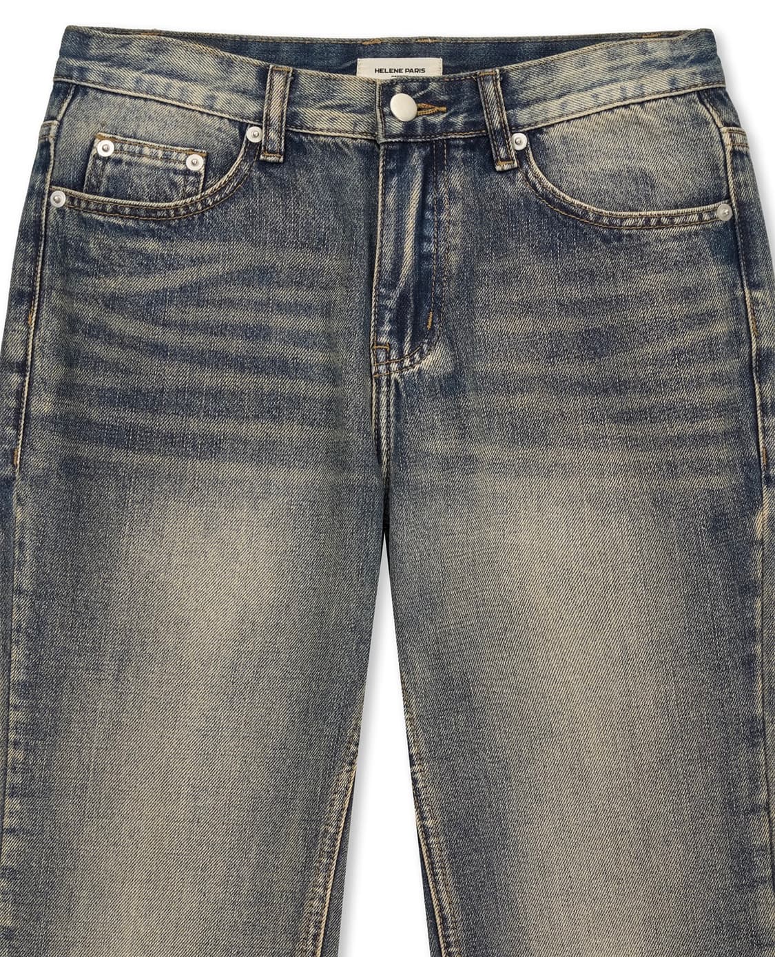 헬레네파리스 로우라이즈 페이디드 워싱 부츠컷 팬츠 틴 실버 블루 상품이미지6