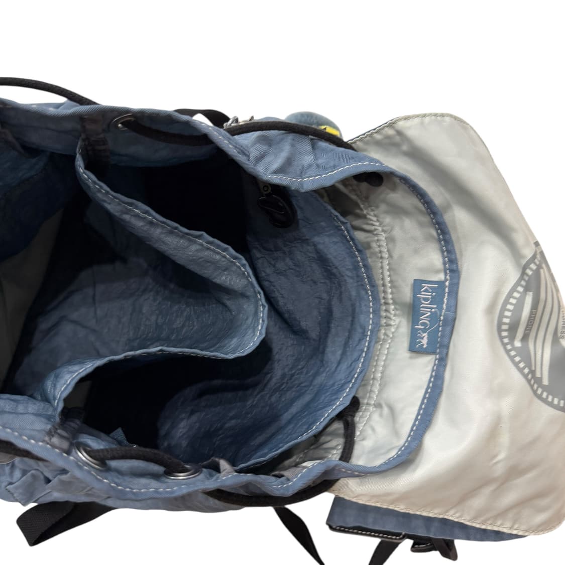 키플링 빈티지 빅로고 복조리 포켓 백팩 가방 라이트블루 소라 상품이미지5