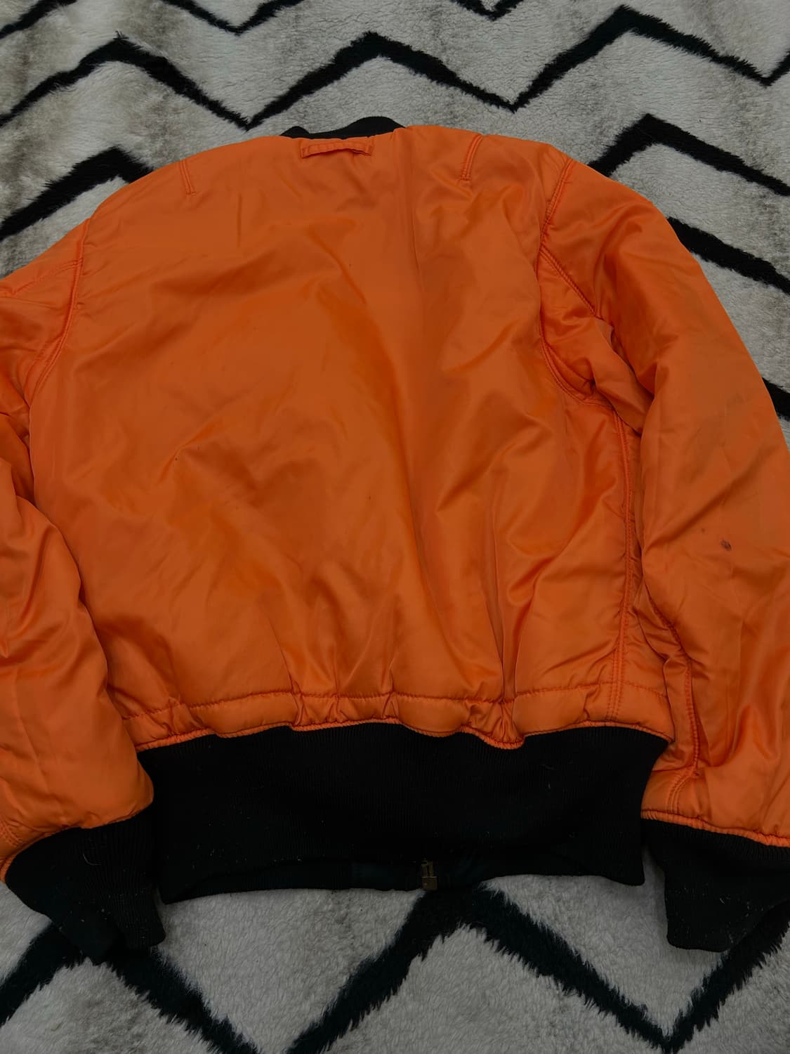 [S]알파인더스트리 Ma-1 양면 항공 점퍼/블랙 오렌지 상품이미지5