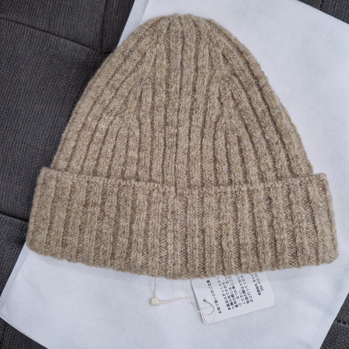 캐피탈 Kapital 5G 스피크이지 비니 울 니트 캡 자수 베이지 상품이미지2
