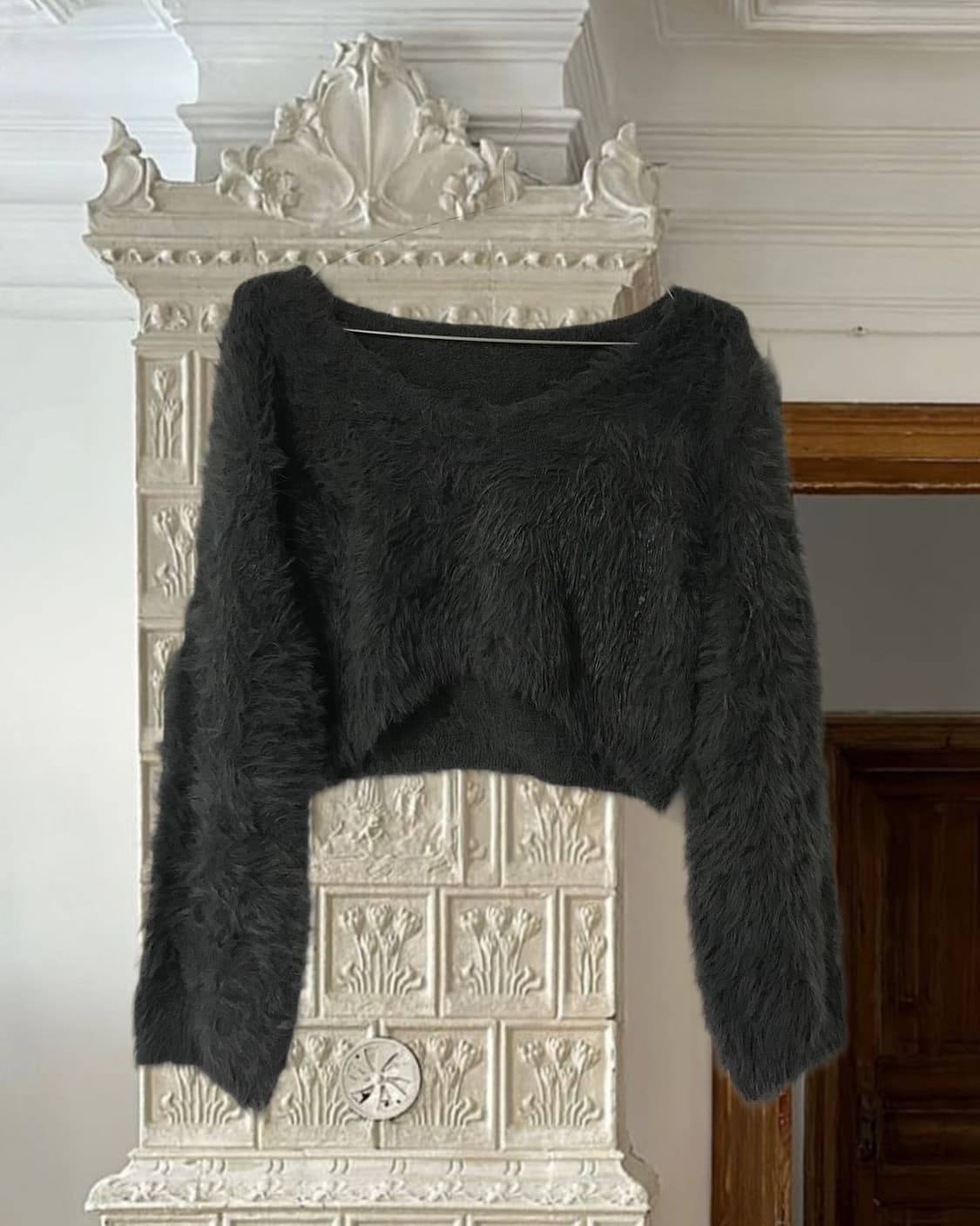  vintage crop grey knit 상품이미지4